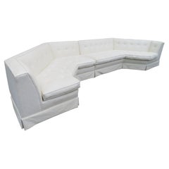 Atemberaubendes Harvey Probber attr. 2-teiliges achteckiges Sofa mit achteckigen Abschnitten, Mid-Century Modern