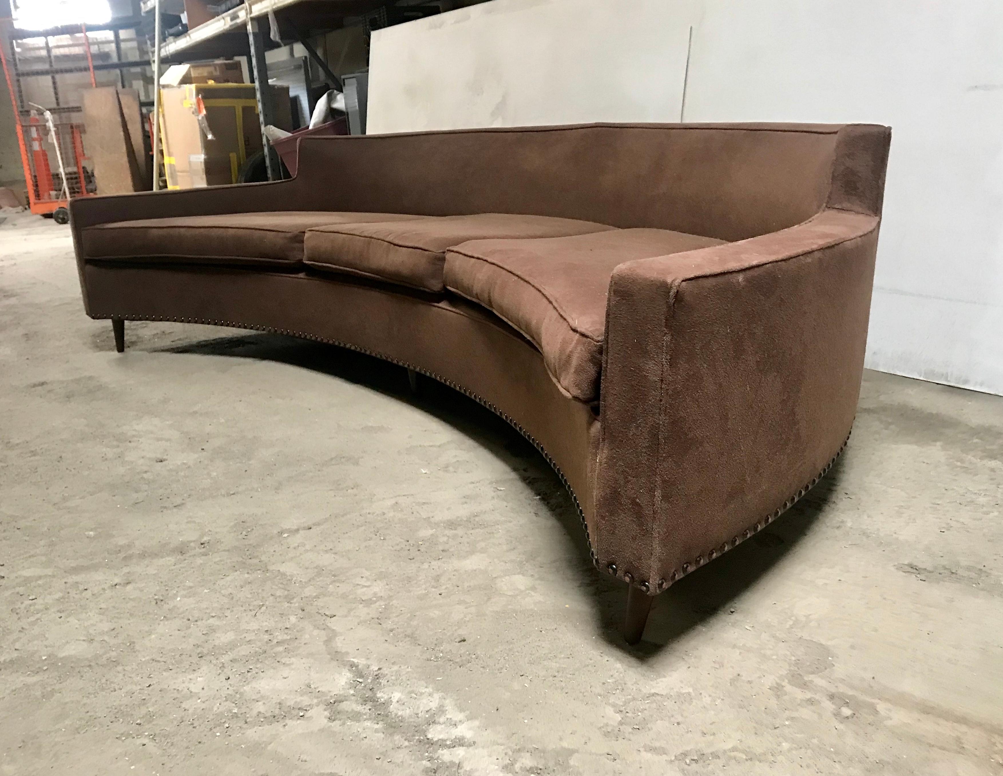 American Stunning Harvey Probber Style Curved Sofa, circa 1960 For Sale