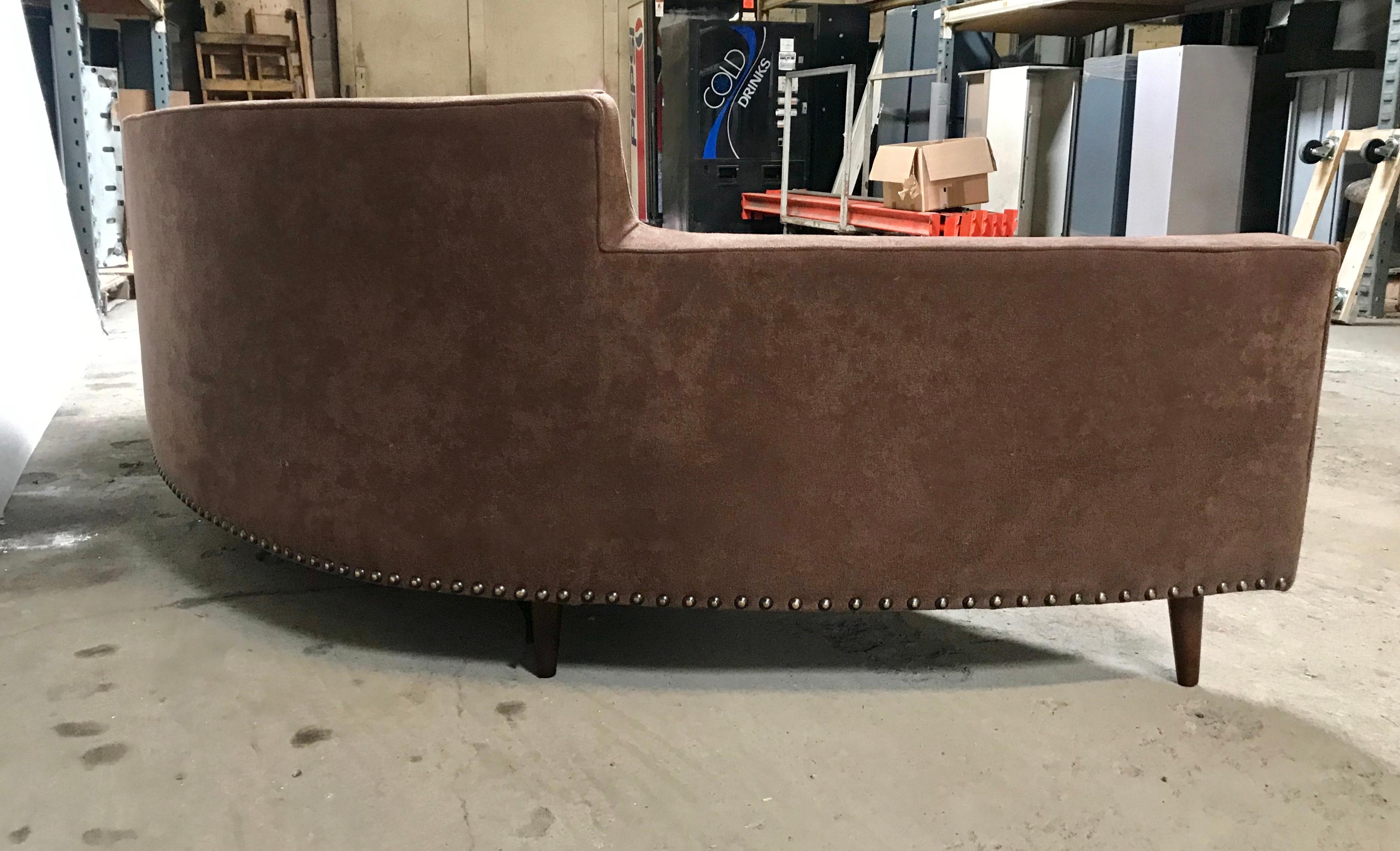 Mid-20th Century Stunning Harvey Probber Style Curved Sofa, circa 1960 For Sale
