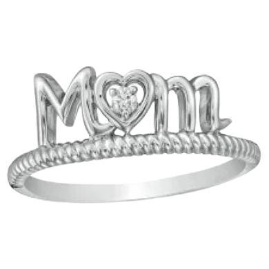 Heart Centered 14K Yellow Gold MOM Ring