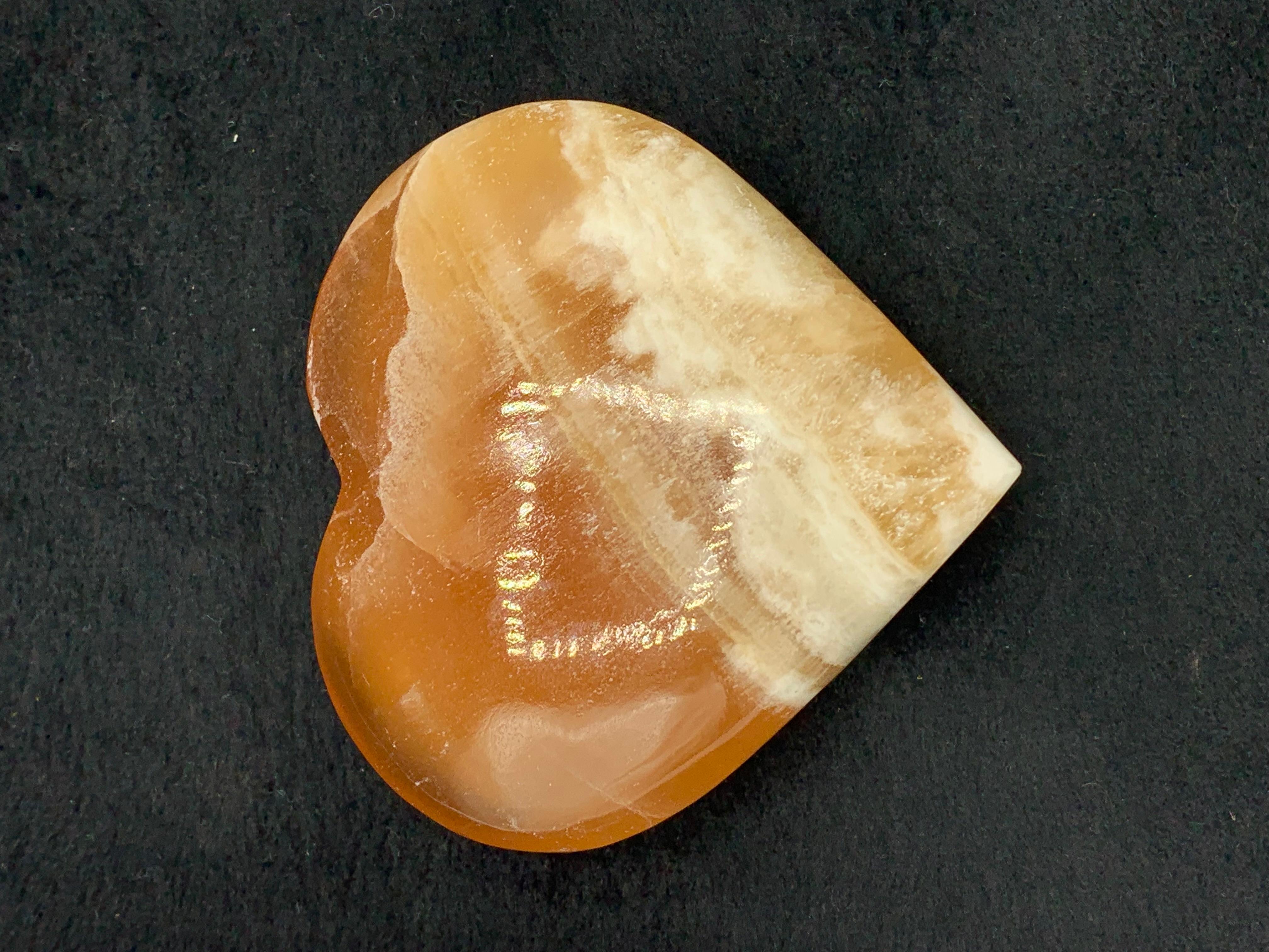 Pakistani Stunning Heart Shape Honey Calcite Crystal For Sale