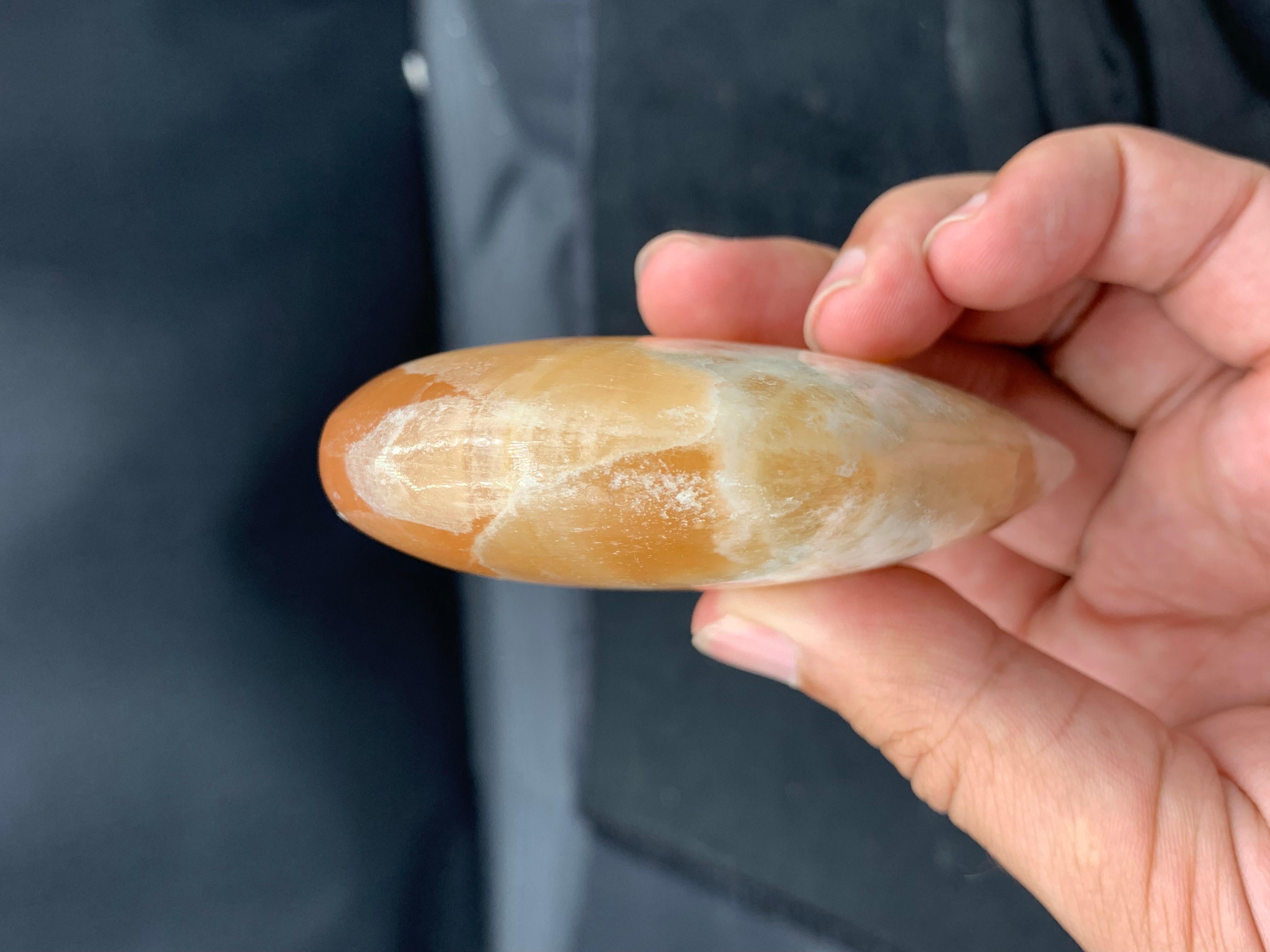 Stunning Heart Shape Honey Calcite Crystal For Sale 2