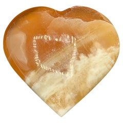Impresionante Cristal de Calcita Miel en Forma de Corazón