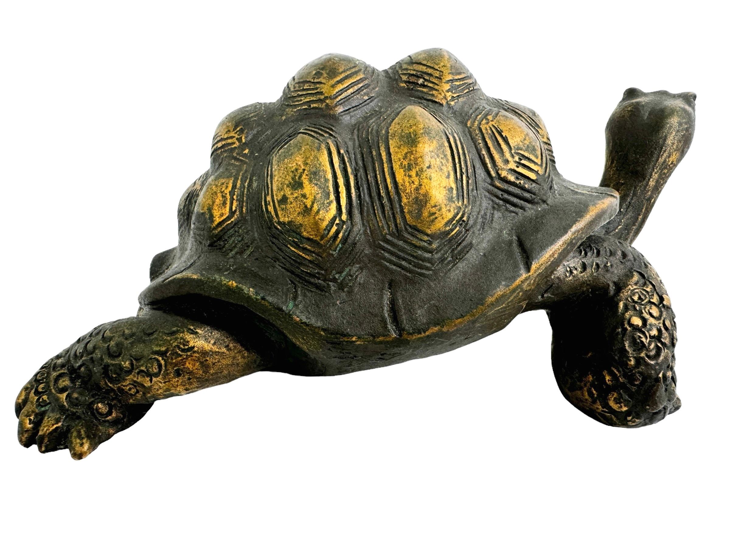 Austrian Stunning heavy 20th Century Greek Tortoise Bronze Figure 1960s, Austria For Sale