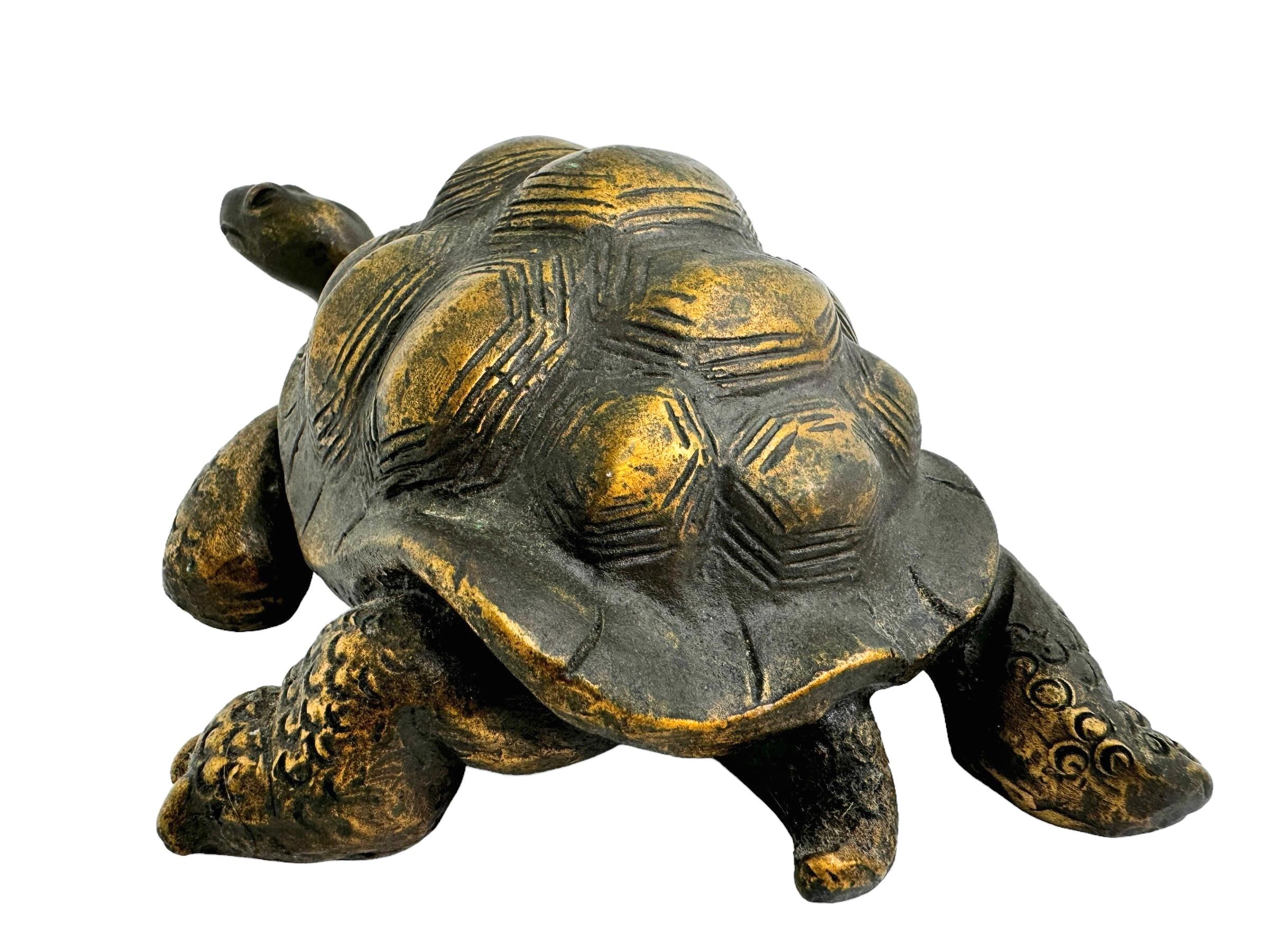 Mid-20th Century Stunning heavy 20th Century Greek Tortoise Bronze Figure 1960s, Austria For Sale