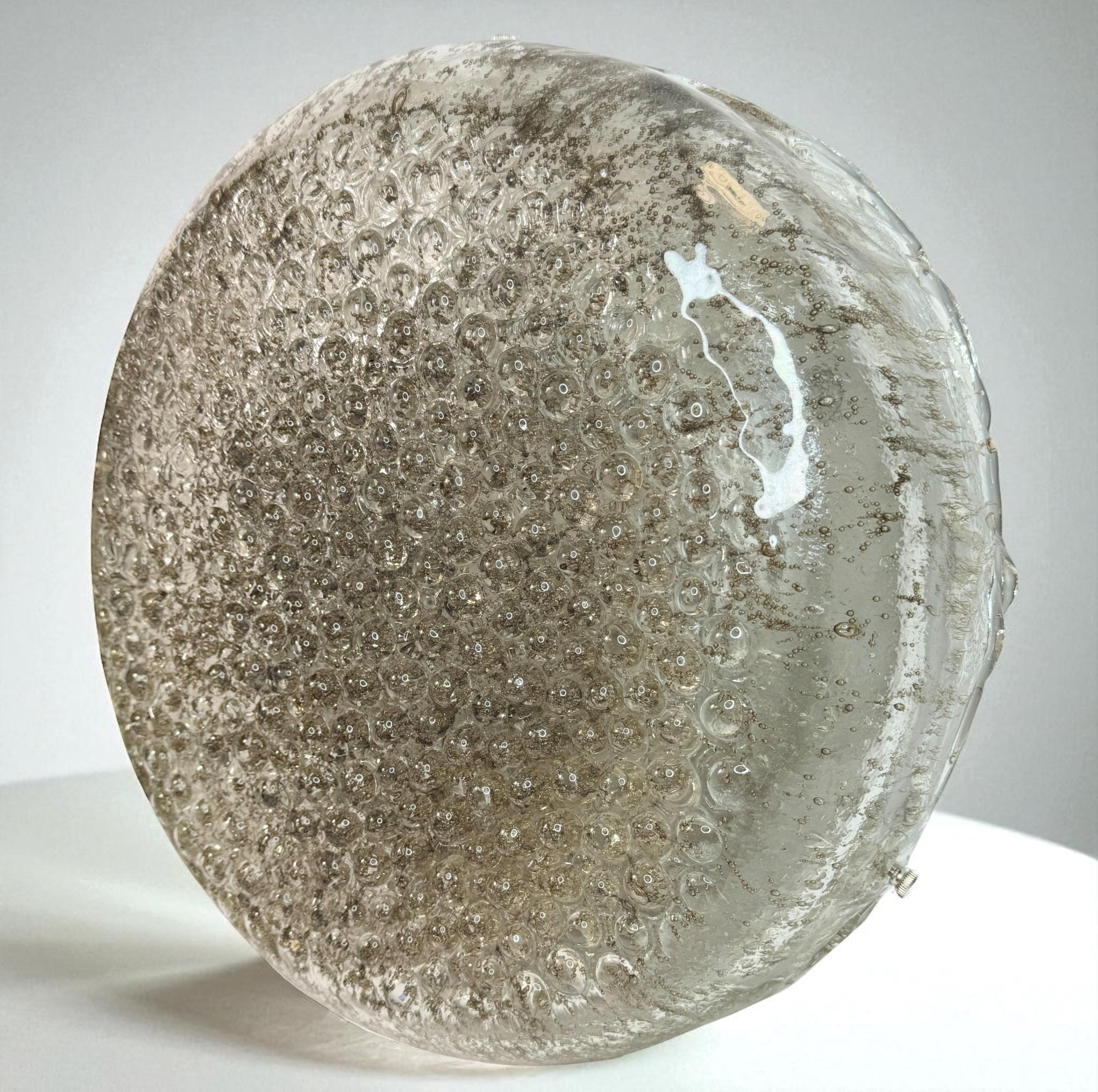 Stunning Heavy large Circular Murano Glass Flush Mount Ceiling Light, 1960s For Sale 6