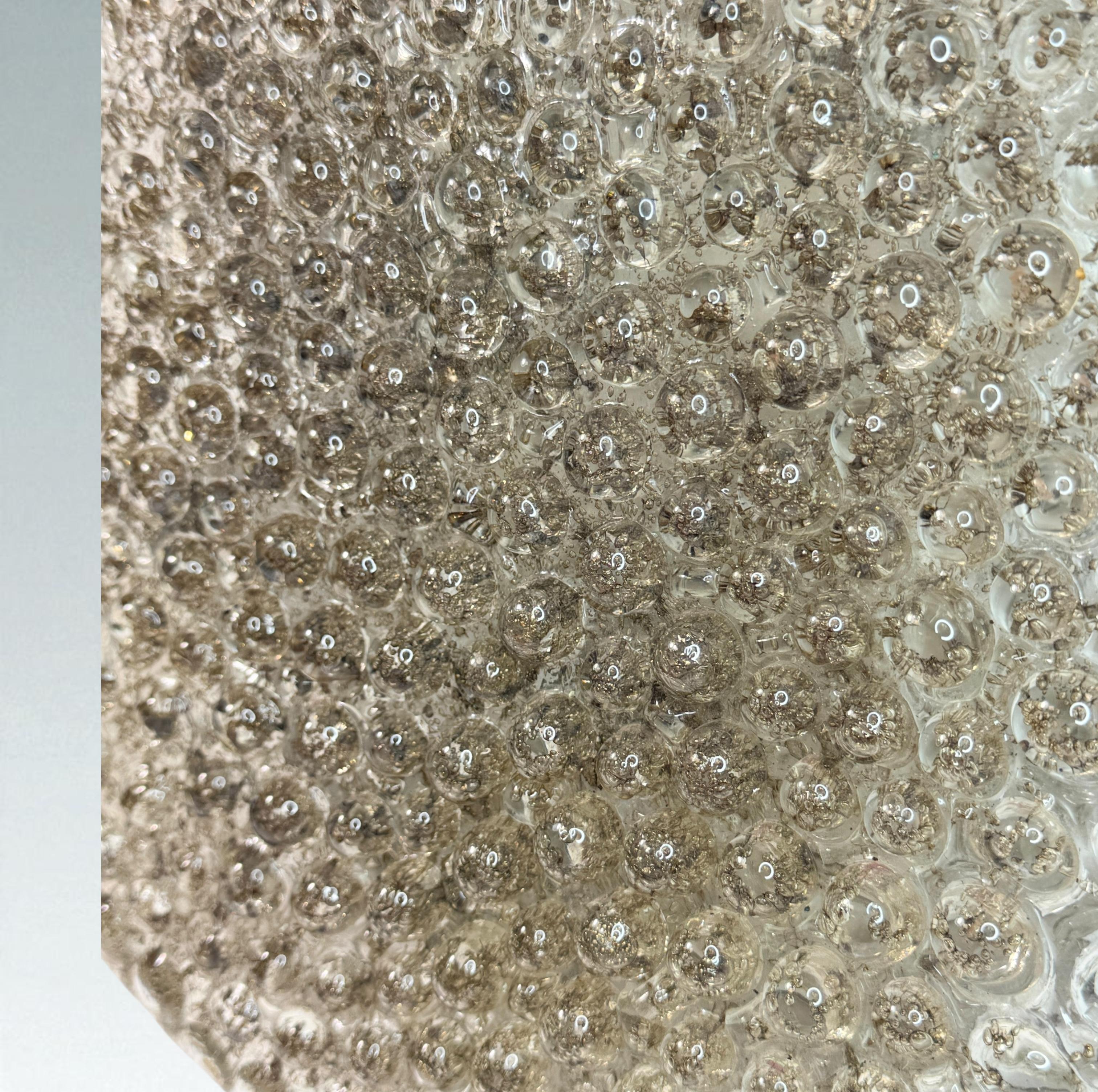 Stunning Heavy large Circular Murano Glass Flush Mount Ceiling Light, 1960s For Sale 10