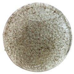 Stunning Heavy large Circular Murano Glass Flush Mount Ceiling Light, 1960s