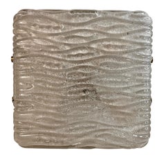 atemberaubende schwere quadratische Murano-Glas-Deckenleuchte, 1960er Jahre