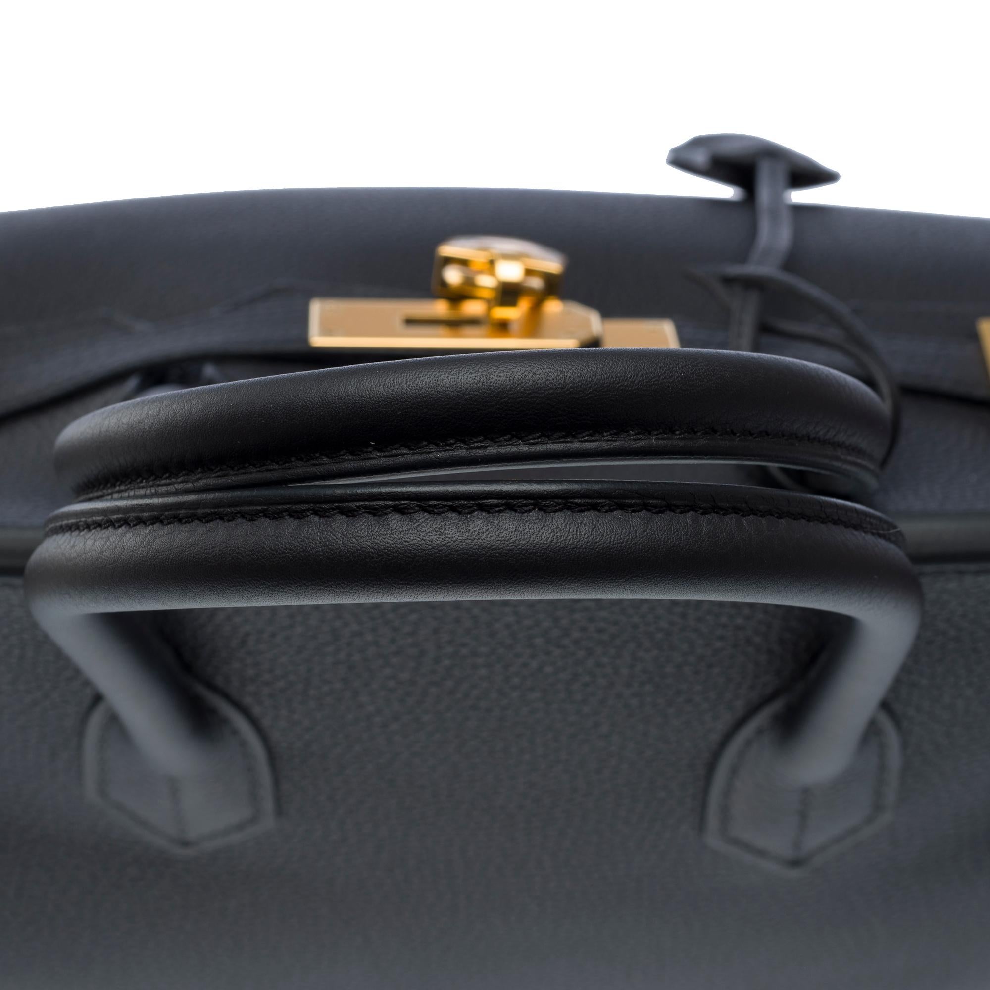 Stunning Hermes Birkin 30 handbag in Black Togo leather, GHW 6