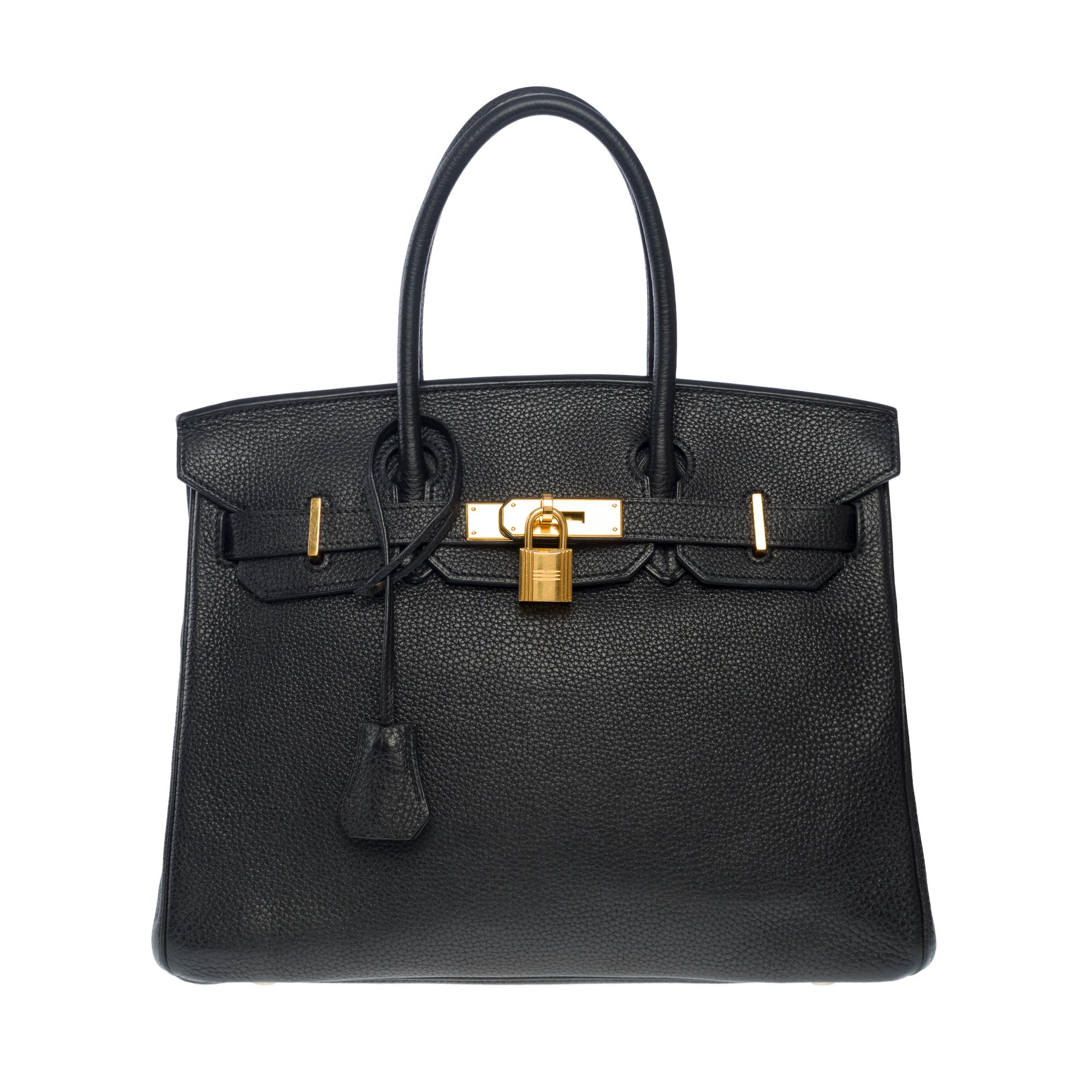 Women's Stunning Hermes Birkin 30 handbag in Black Togo leather, GHW