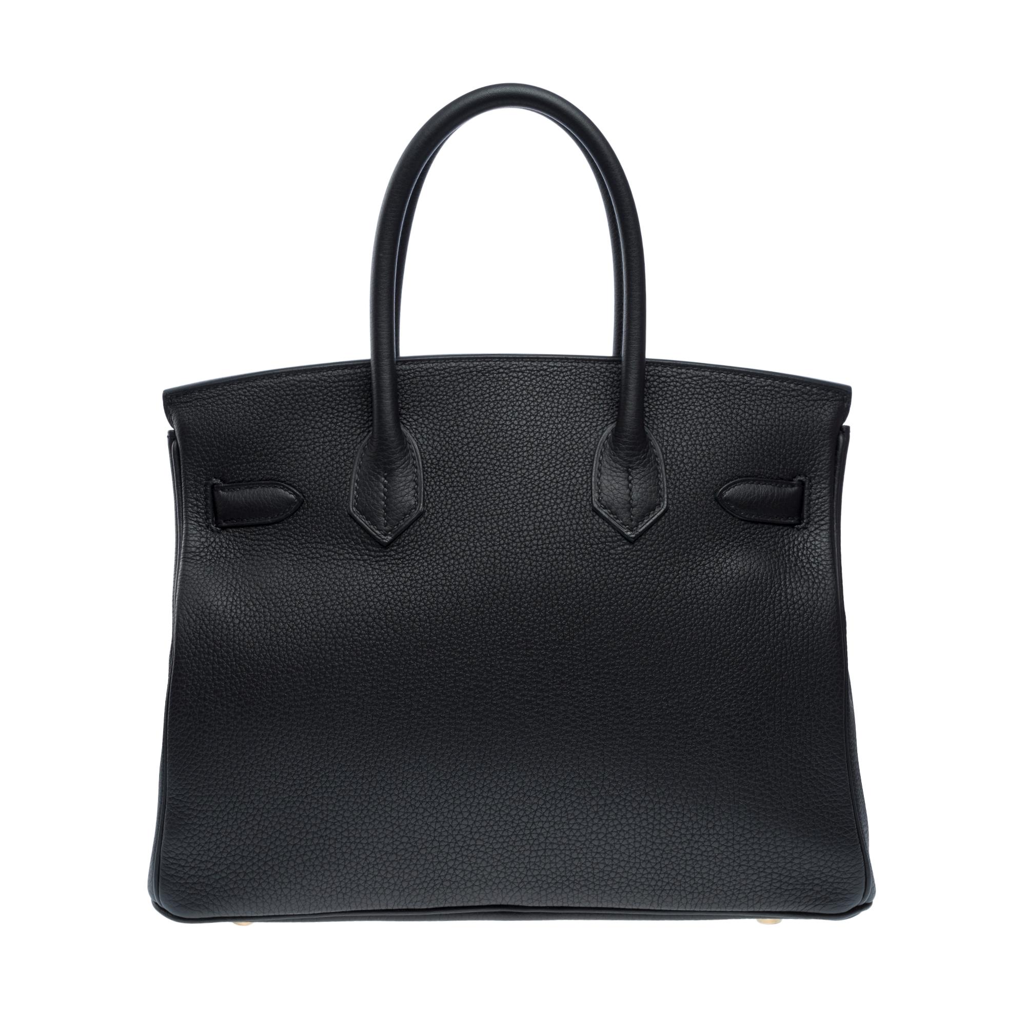 Women's Stunning Hermes Birkin 30 handbag in Black Togo leather, GHW