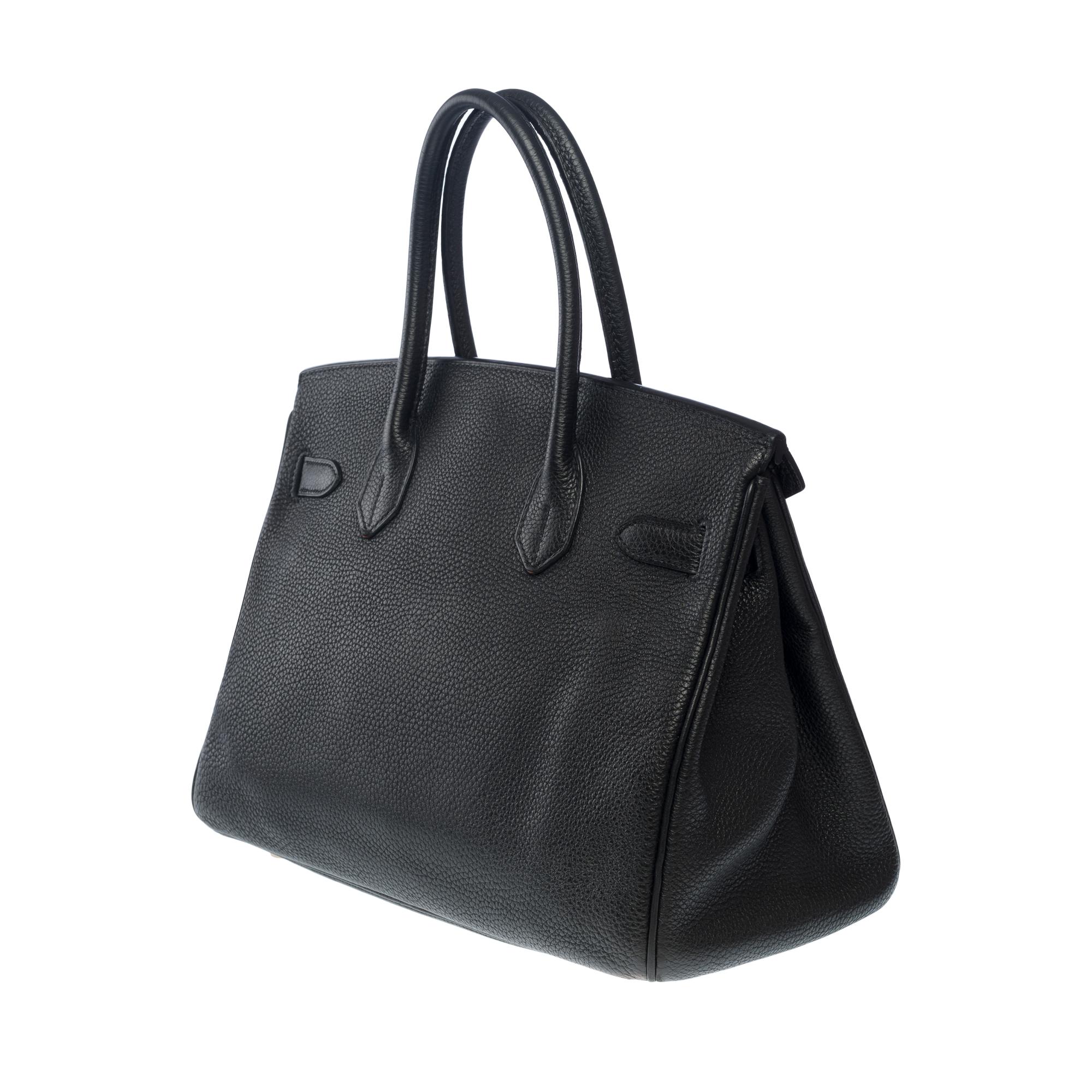 Stunning Hermes Birkin 30 handbag in Black Togo leather, GHW 3