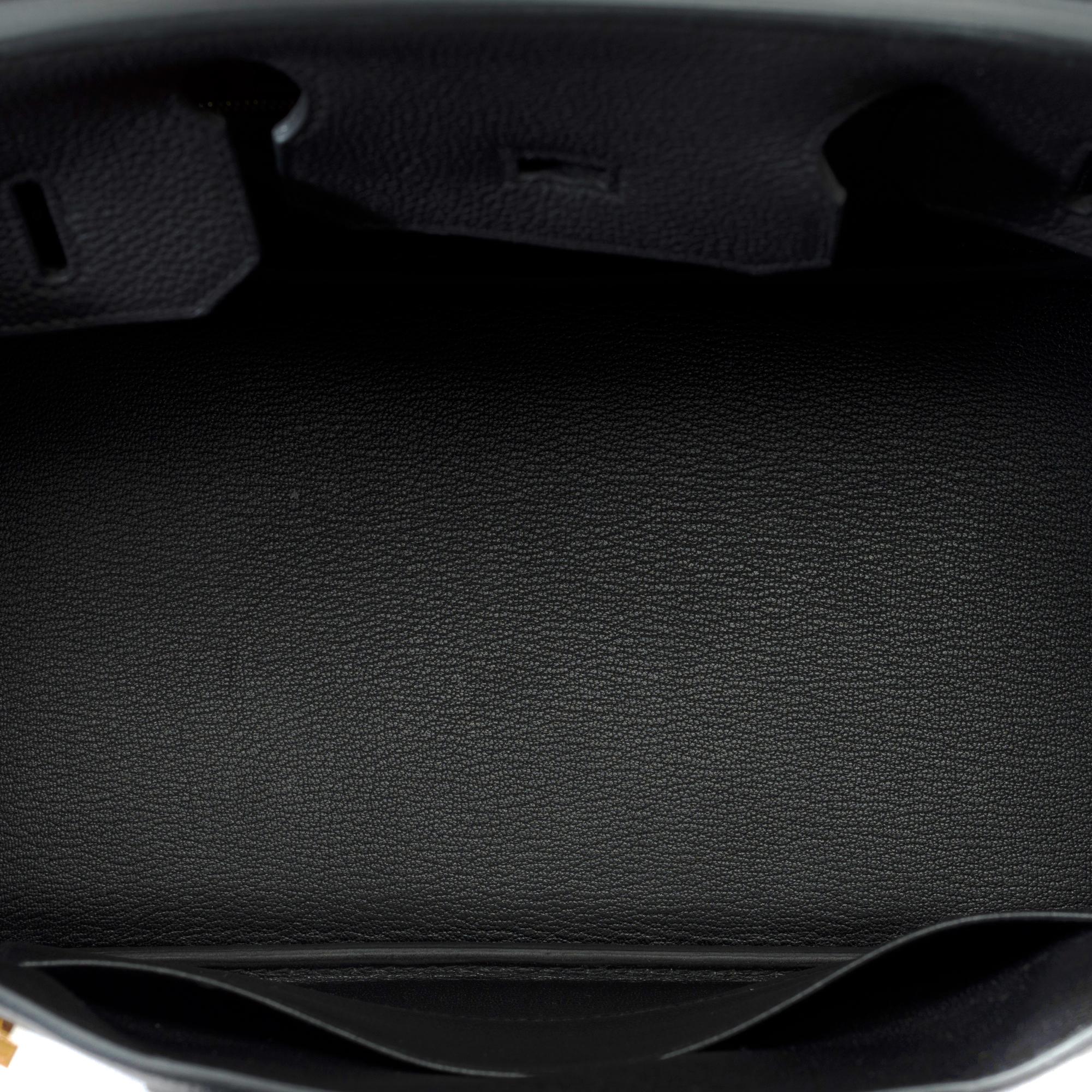 Stunning Hermes Birkin 30 handbag in Black Togo leather, GHW 5