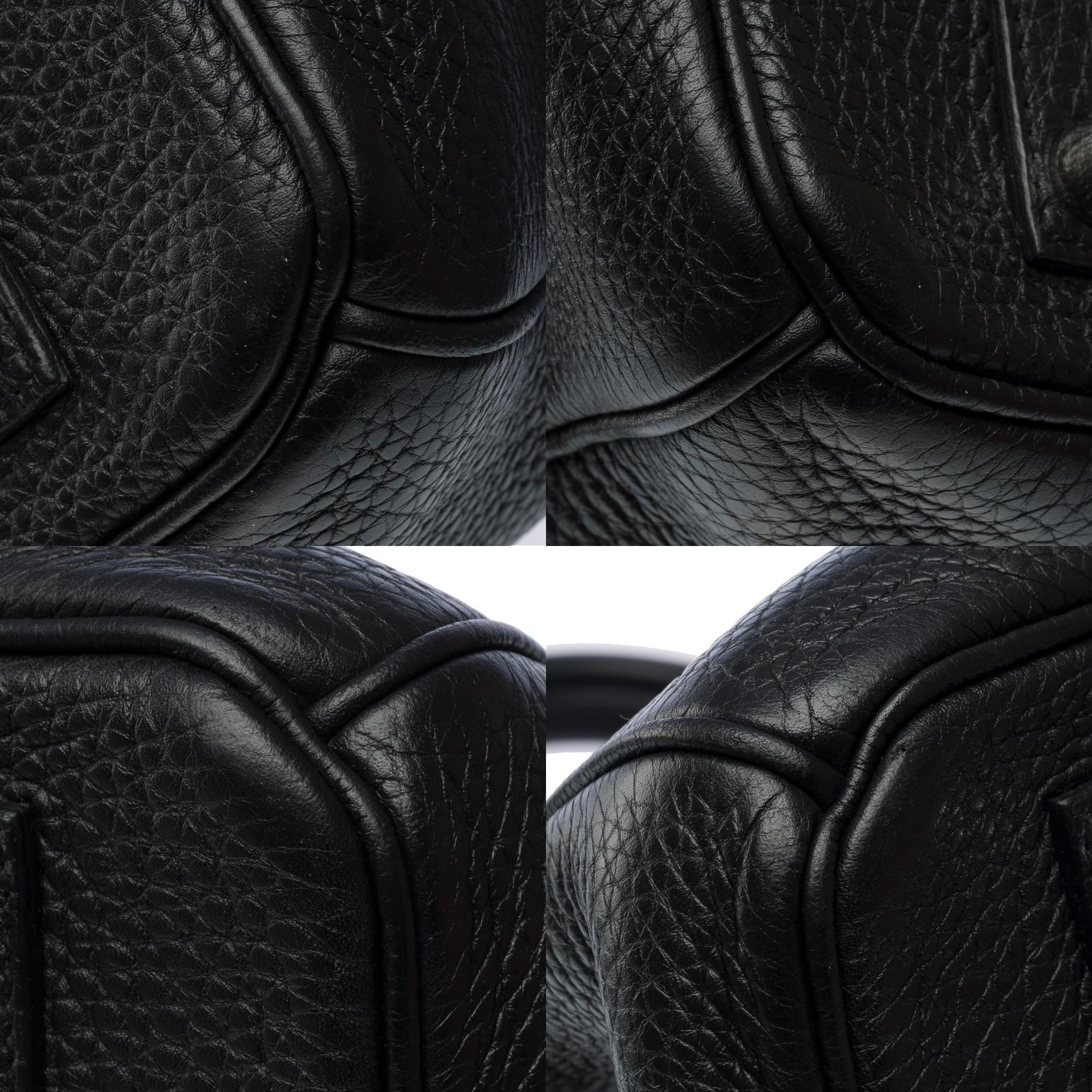 Superbe sac à main Hermès Birkin 30 en cuir Togo noir, SHW en vente 8