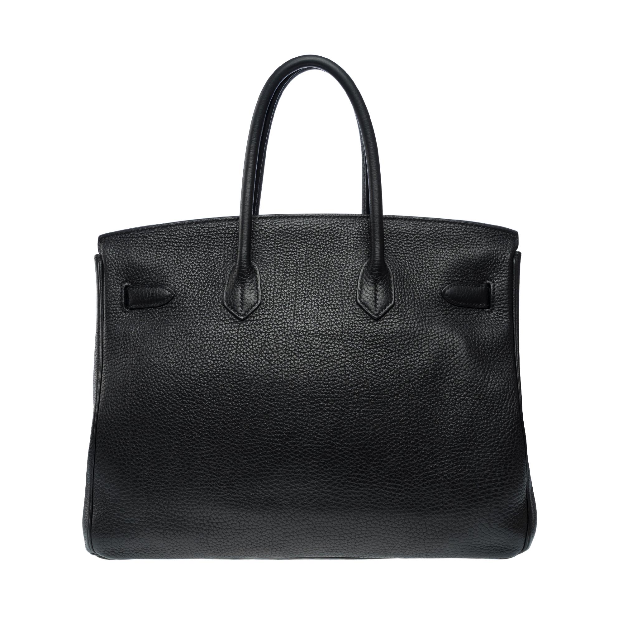 Superbe sac à main Hermès Birkin 30 en cuir Togo noir, SHW Pour femmes en vente