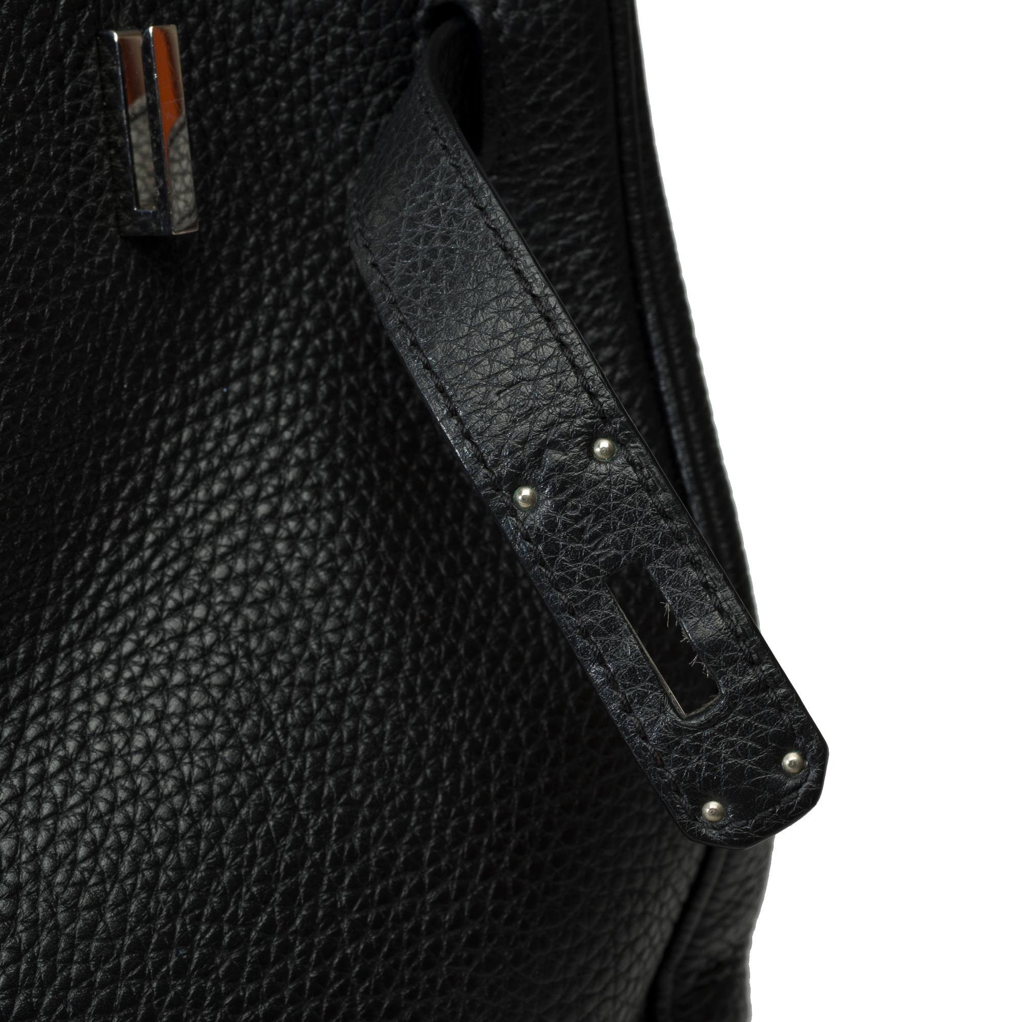 Superbe sac à main Hermès Birkin 30 en cuir Togo noir, SHW en vente 4