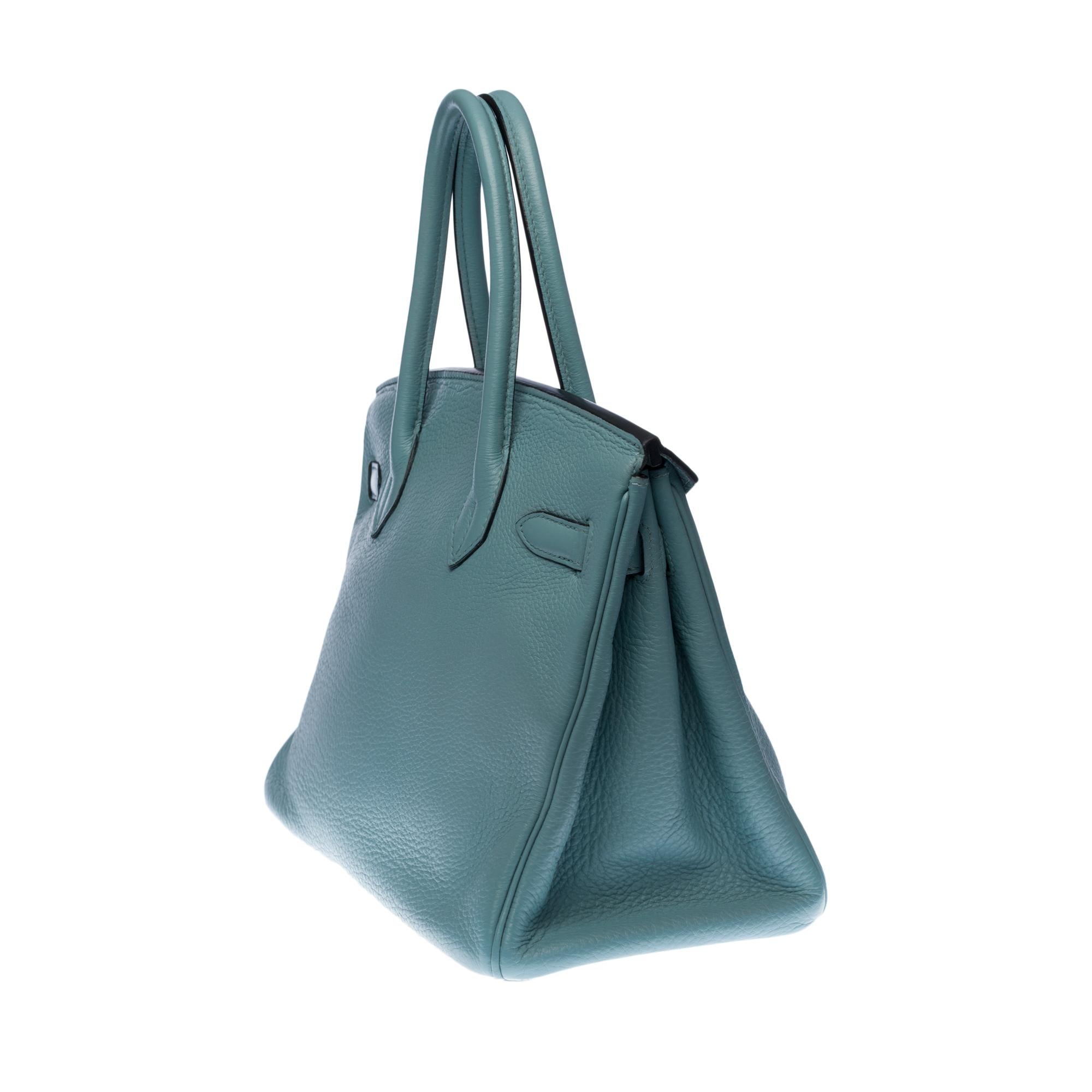 Blue Stunning Hermès Birkin 30 handbag in Bleu ciel Togo leather, SHW