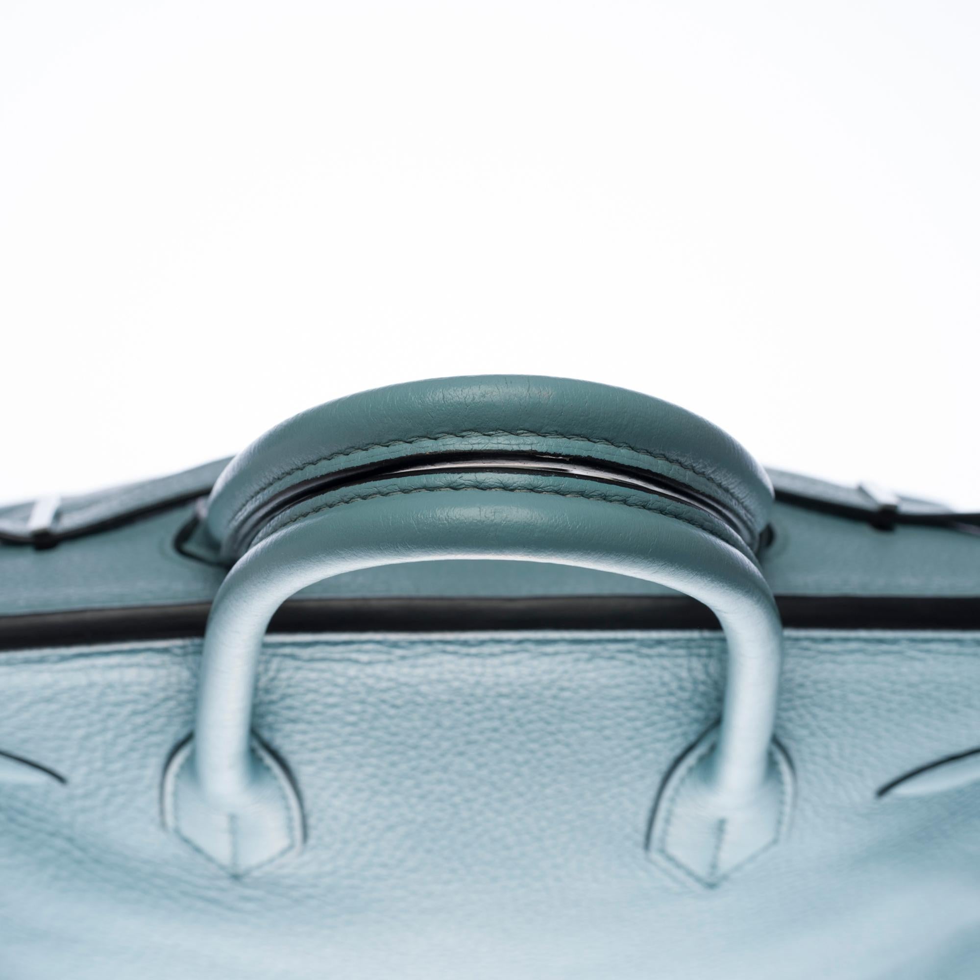 Stunning Hermès Birkin 30 handbag in Bleu ciel Togo leather, SHW 2