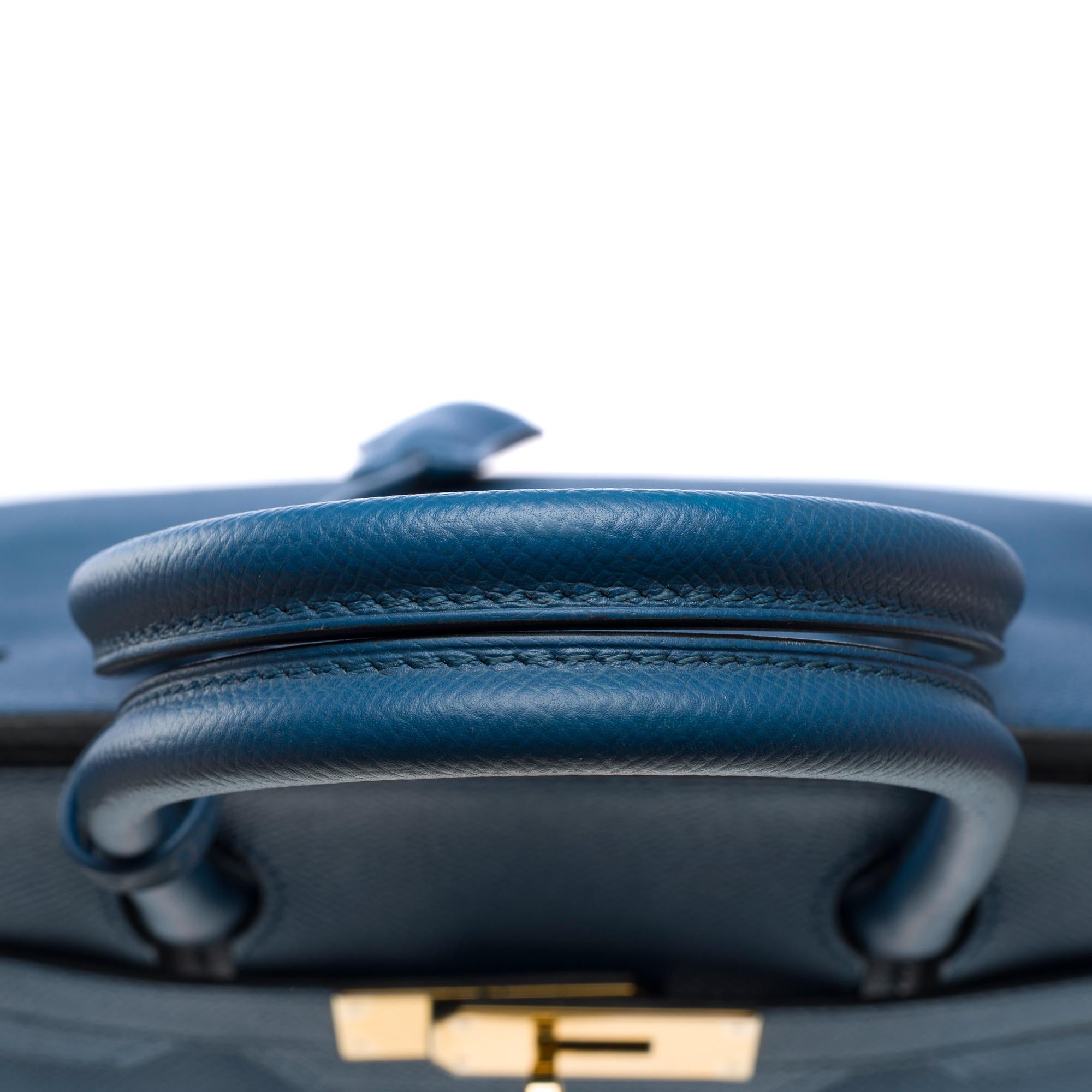 Stunning Hermès Birkin 30 handbag in Blue Brighton Epsom Calf leather, GHW For Sale 5