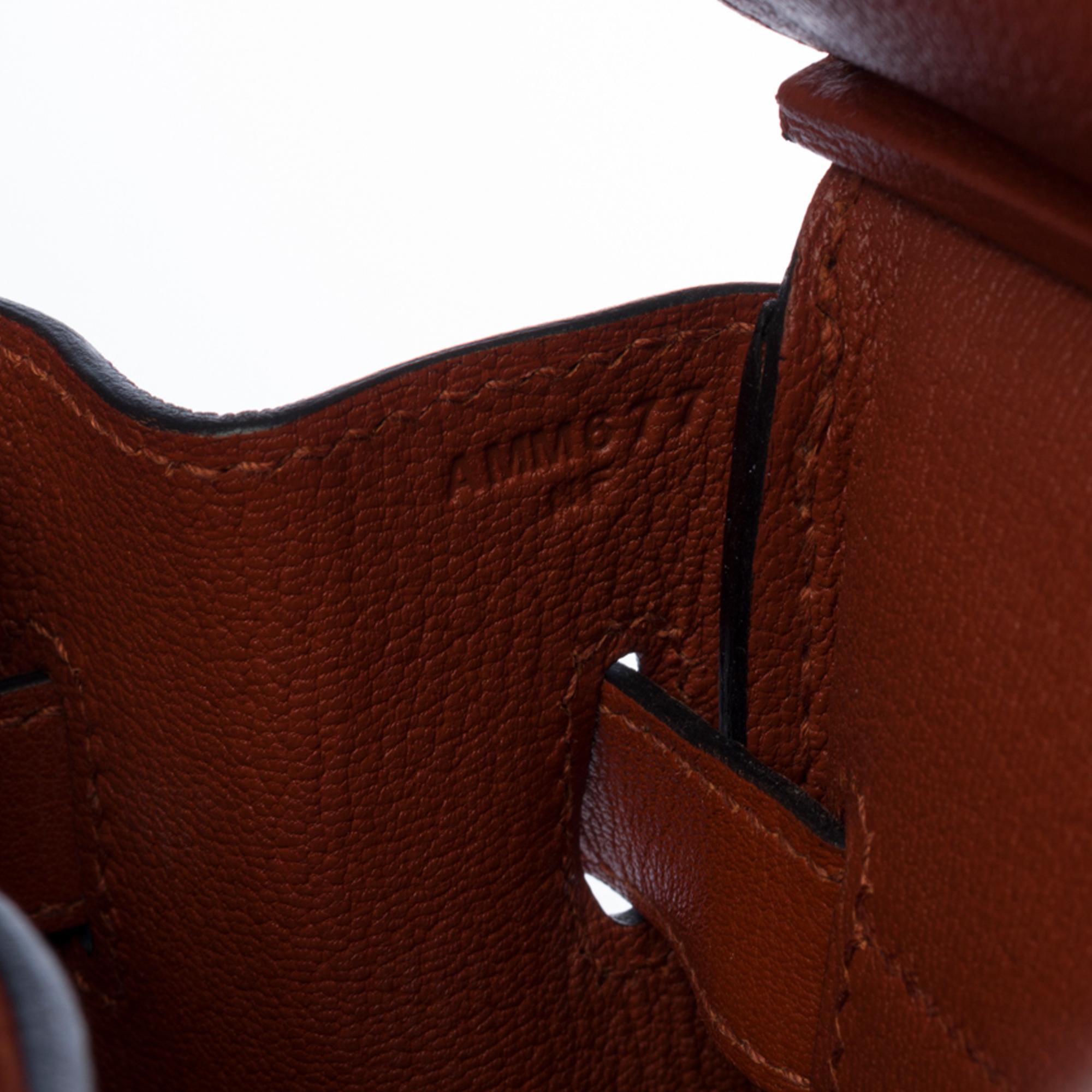 Brown Stunning Hermès Birkin 30 handbag in Cuivre/Copper Mysore Goat leather, SHW