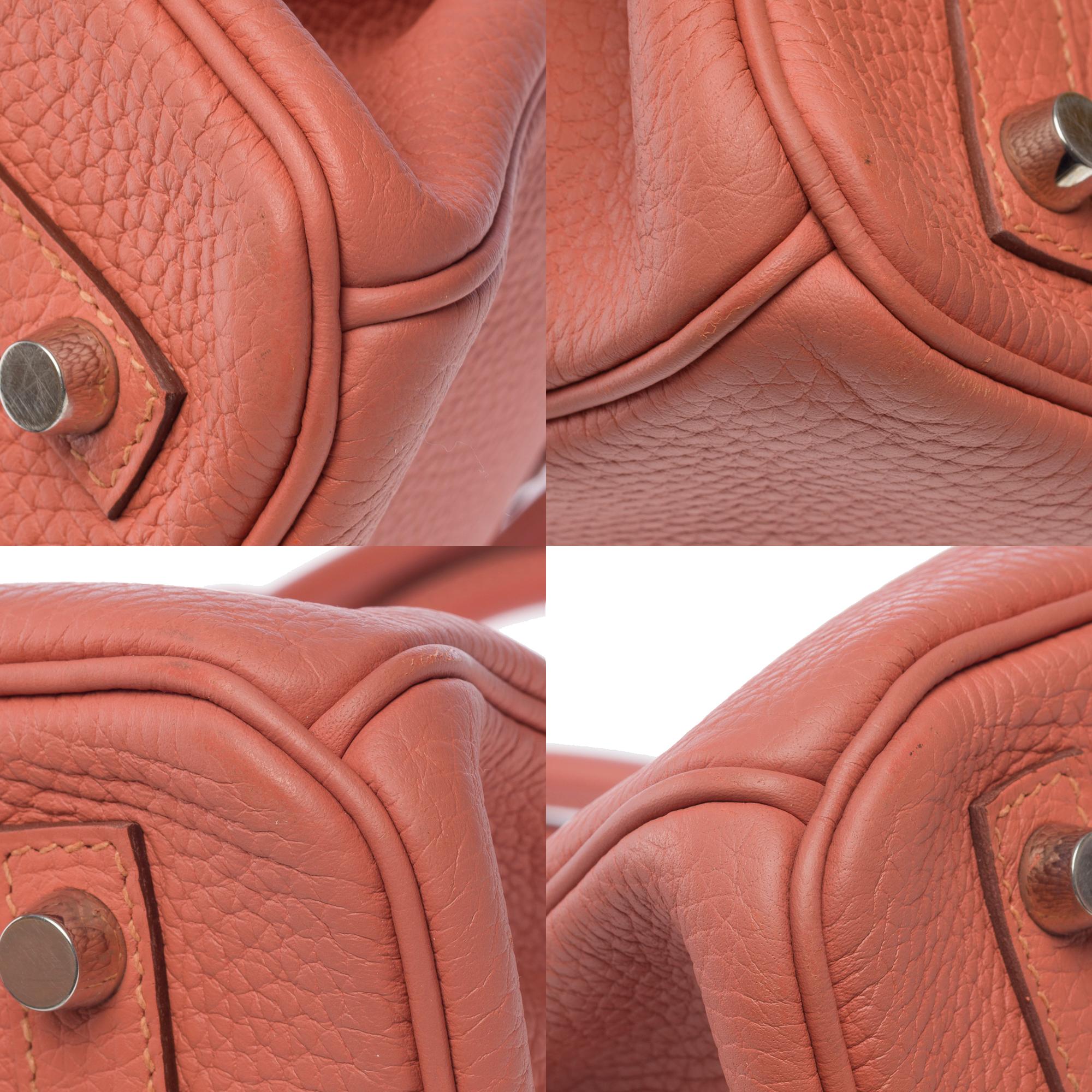 Stunning Hermes Birkin 30 handbag in Rose Tea Togo leather, SHW For Sale 6