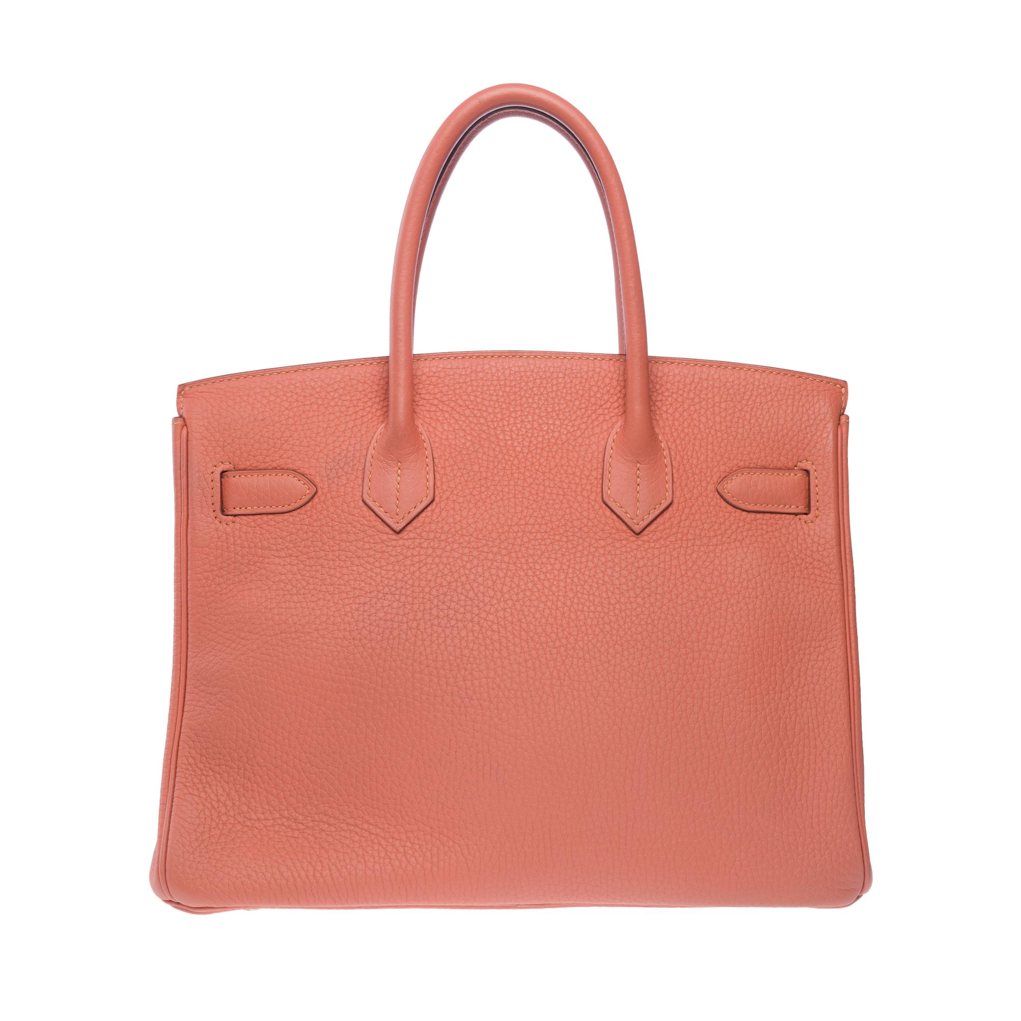 Stunning Hermes Birkin 30 handbag in Rose Tea Togo leather, SHW In Good Condition For Sale In Paris, IDF