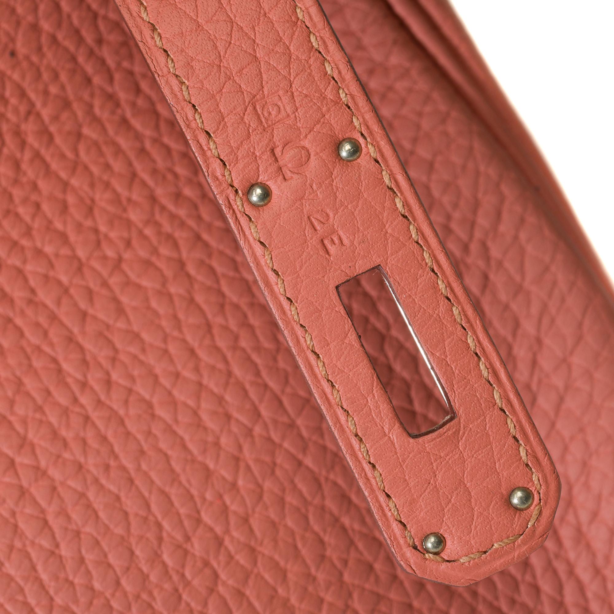 Stunning Hermes Birkin 30 handbag in Rose Tea Togo leather, SHW For Sale 3