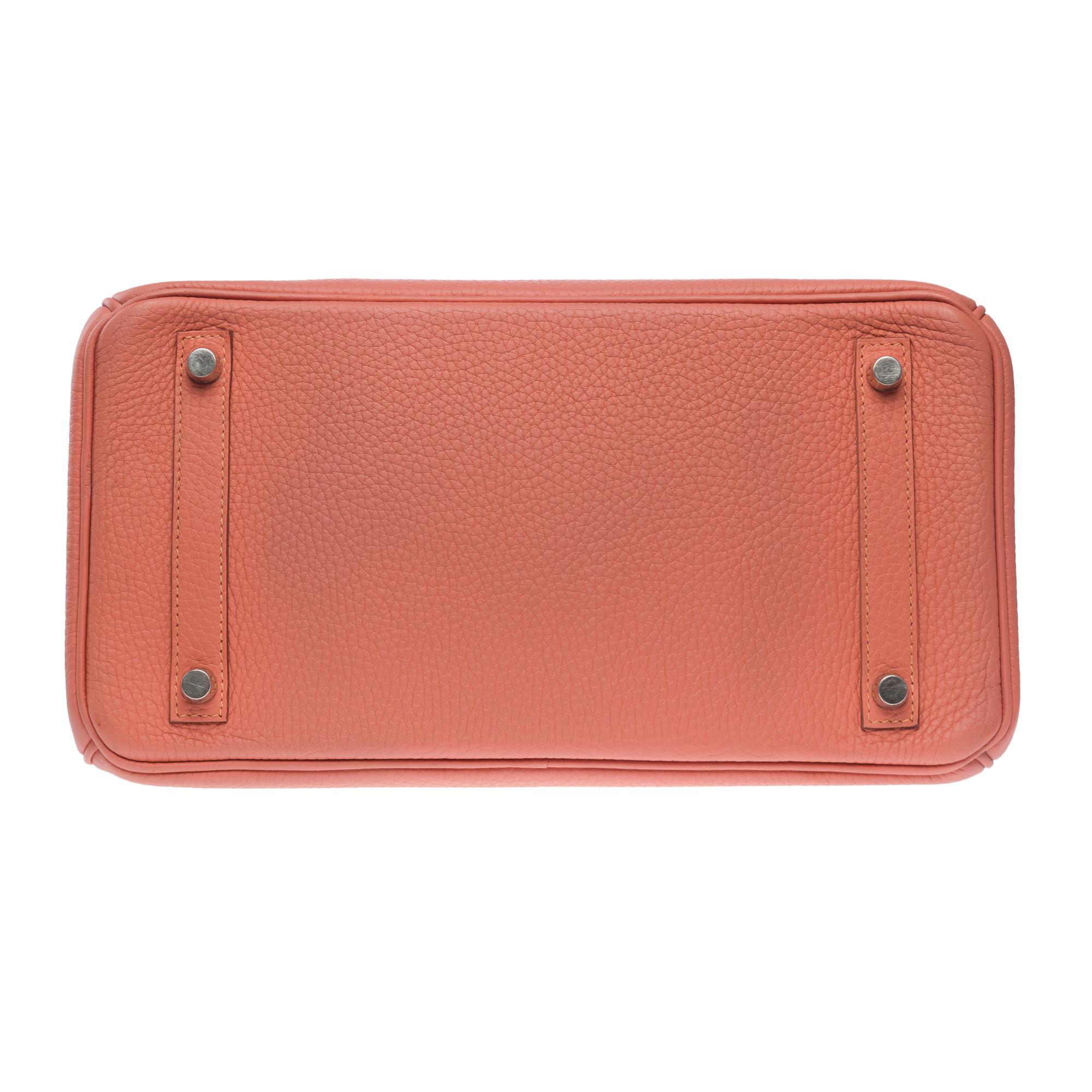 Stunning Hermes Birkin 30 handbag in Rose Tea Togo leather, SHW For Sale 5