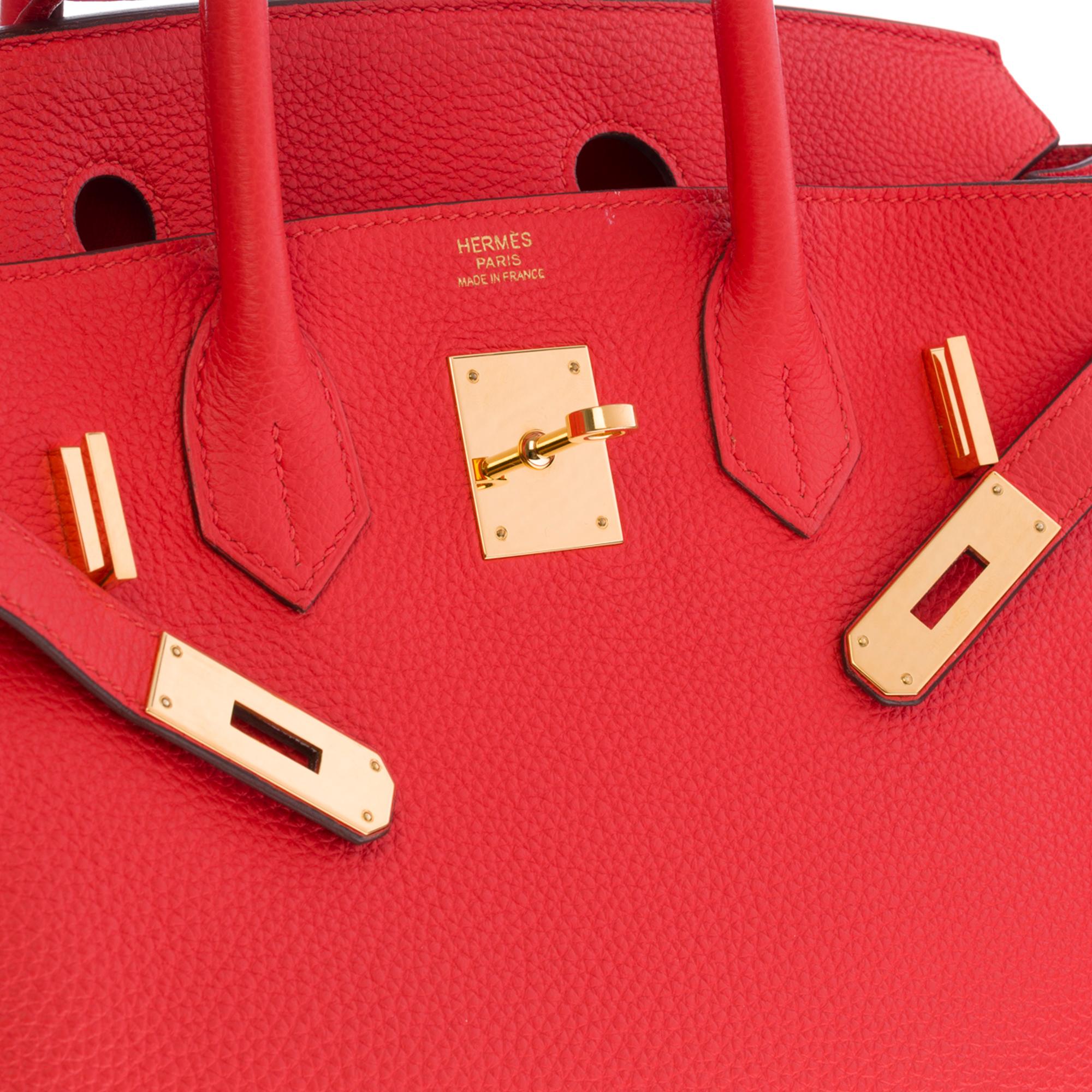 Women's Stunning Hermès Birkin 30 handbag in Rouge Capucine Togo leather, GHW
