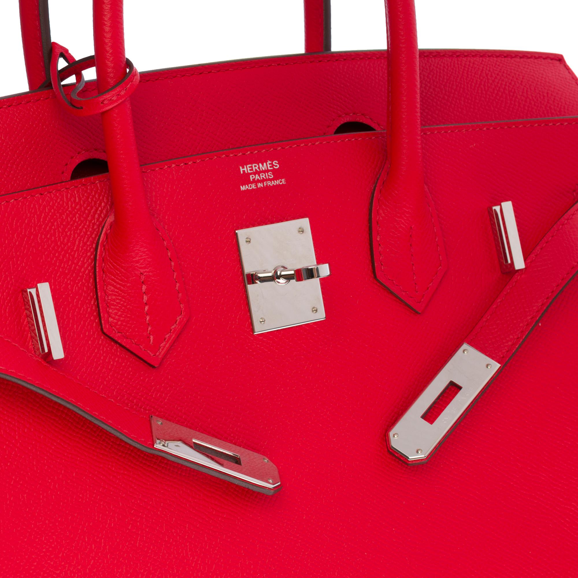 Stunning Hermès Birkin 30 handbag in Rouge de Coeur Epsom leather, SHW In Excellent Condition In Paris, IDF
