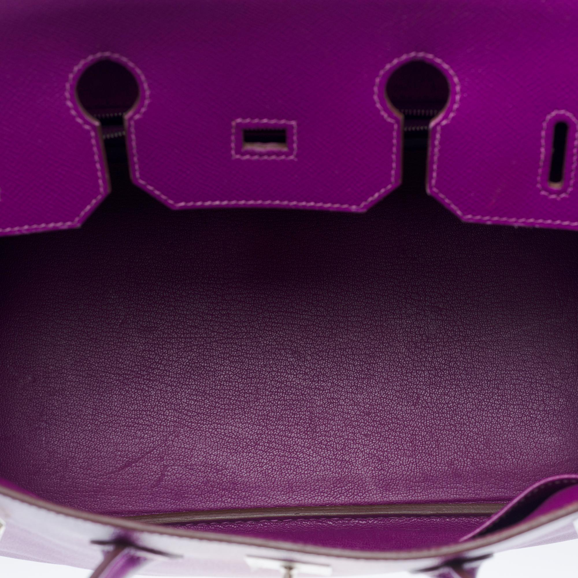 Stunning Hermès Birkin 35 handbag in Anemone Epsom Calf leather, PHW For Sale 5