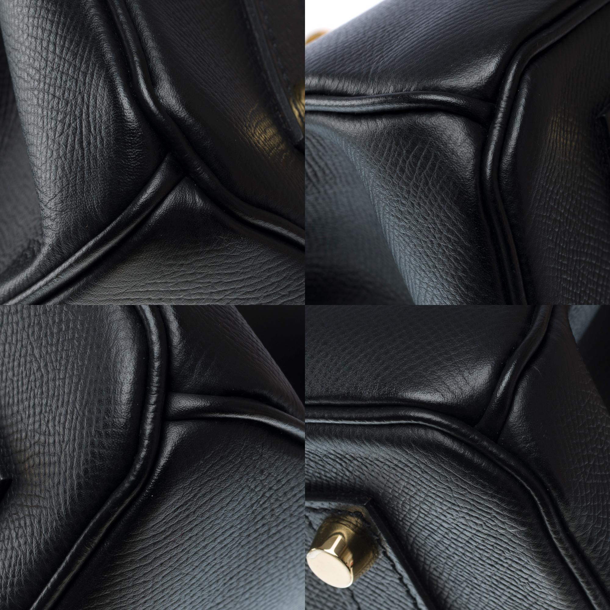 Stunning Hermès Birkin 35 handbag in Black Epsom Calf leather, GHW For Sale 9