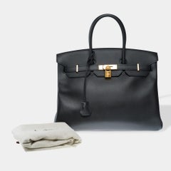 Stunning Hermès Birkin 35 handbag in Black Epsom Calf leather, GHW