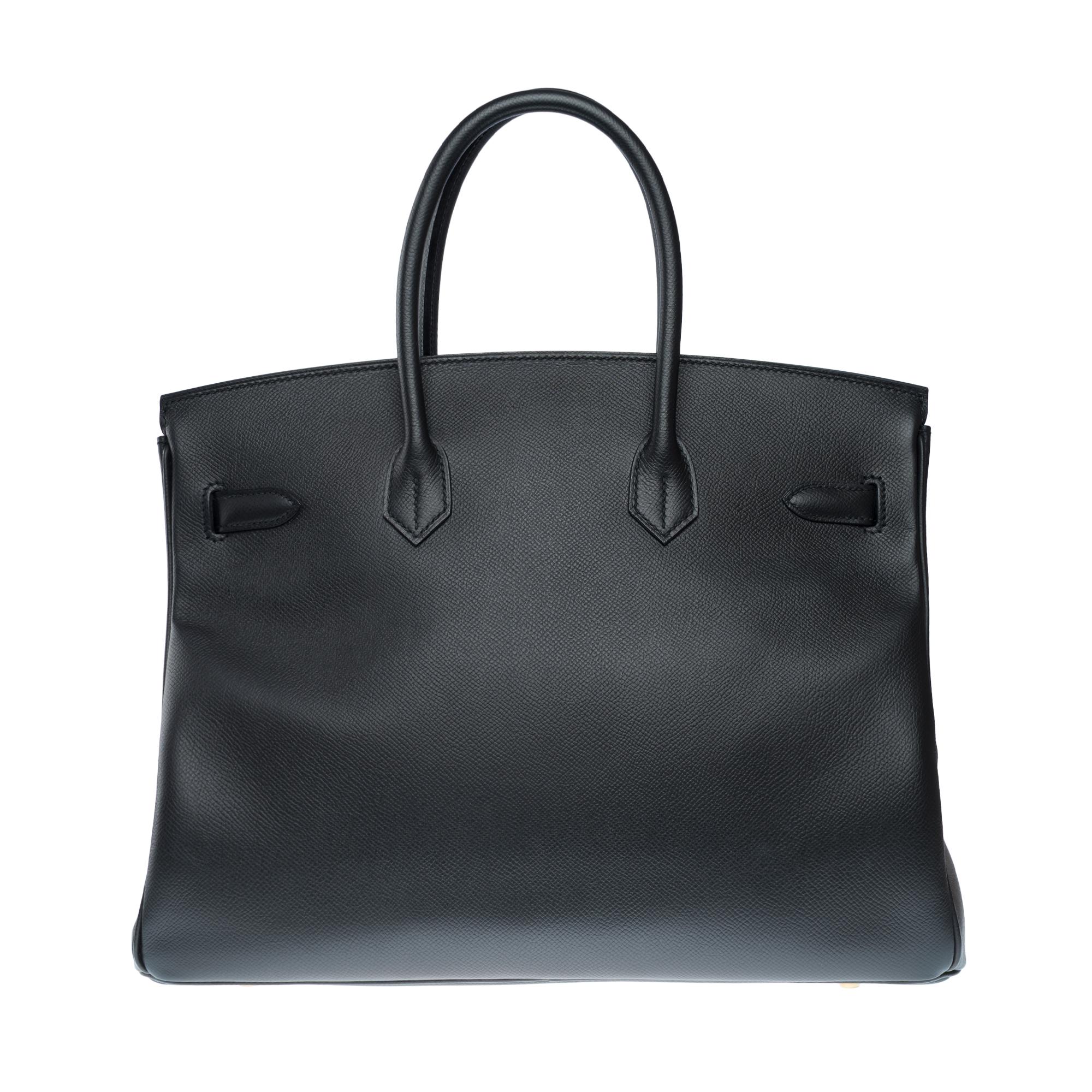 Stunning Hermès Birkin 35 handbag in Black Epsom Calf leather, GHW For Sale 1