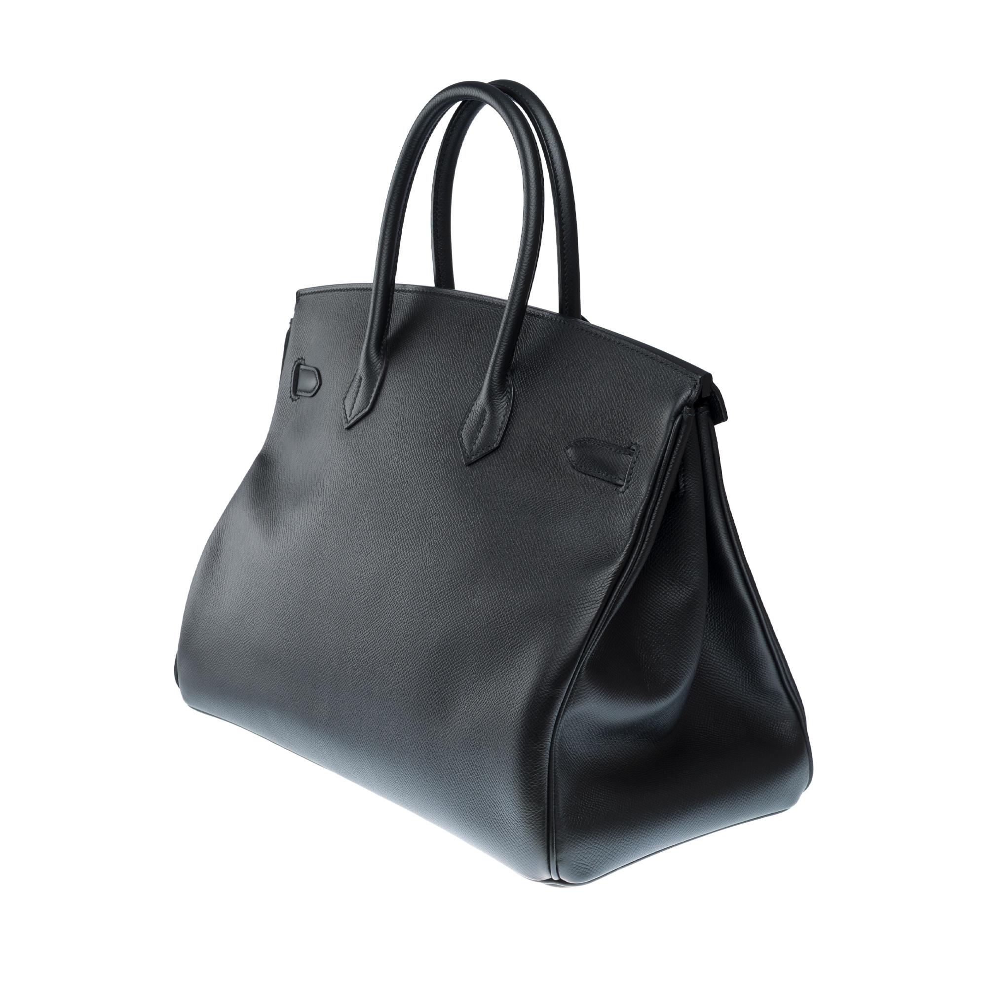 Stunning Hermès Birkin 35 handbag in Black Epsom Calf leather, GHW For Sale 3
