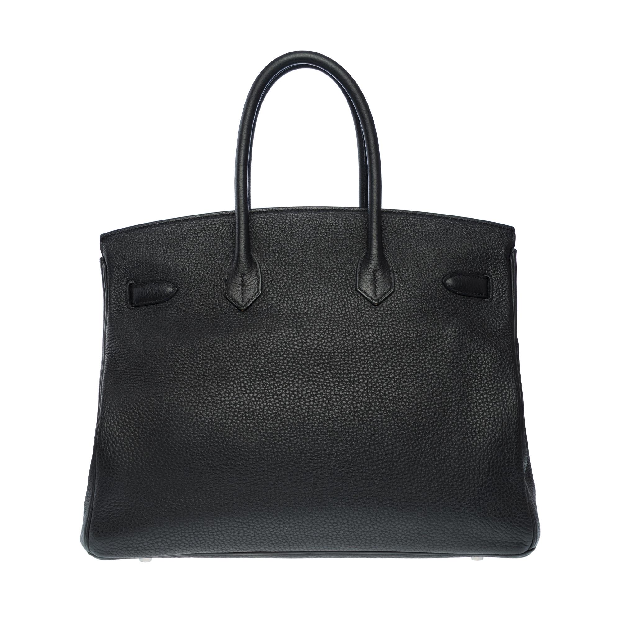 Women's Stunning Hermes Birkin 35 handbag in Black Togo Calf leather, PHW