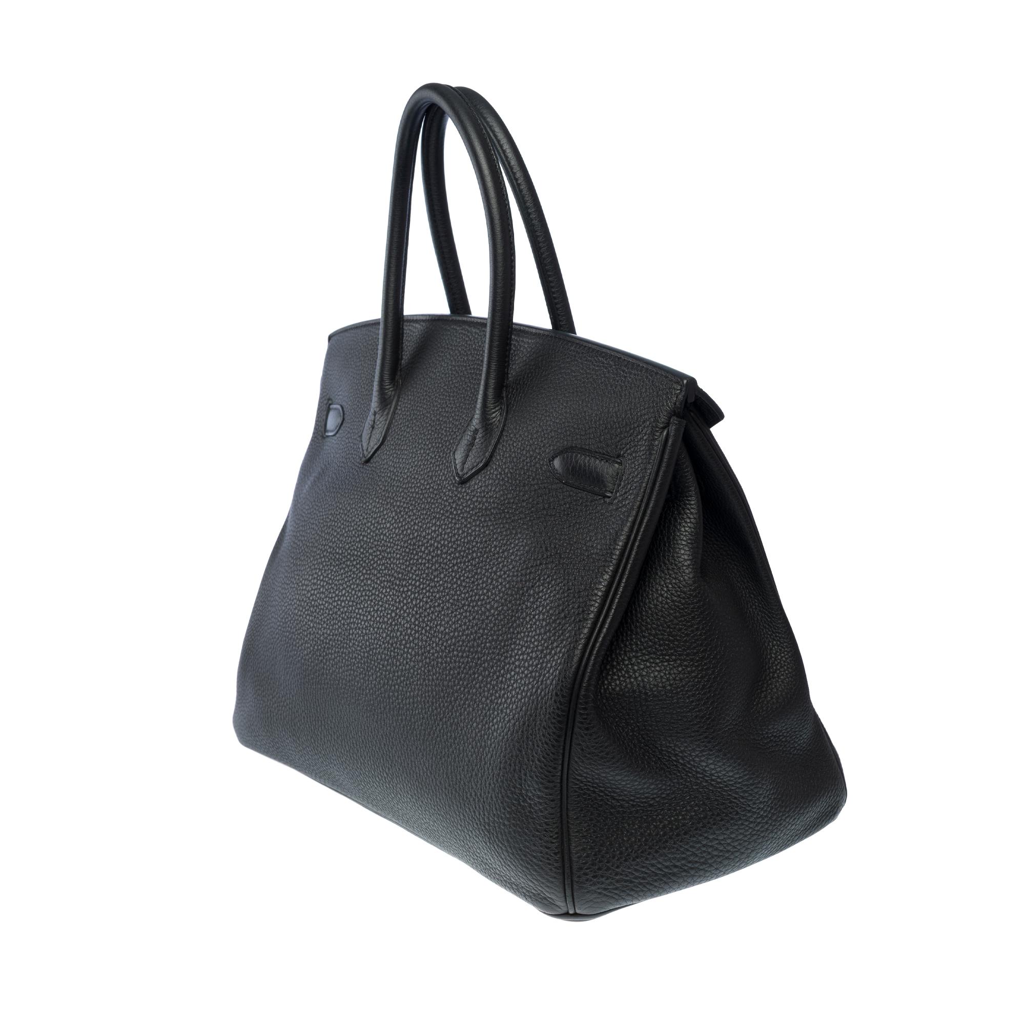 Stunning Hermes Birkin 35 handbag in Black Togo Calf leather, PHW 2