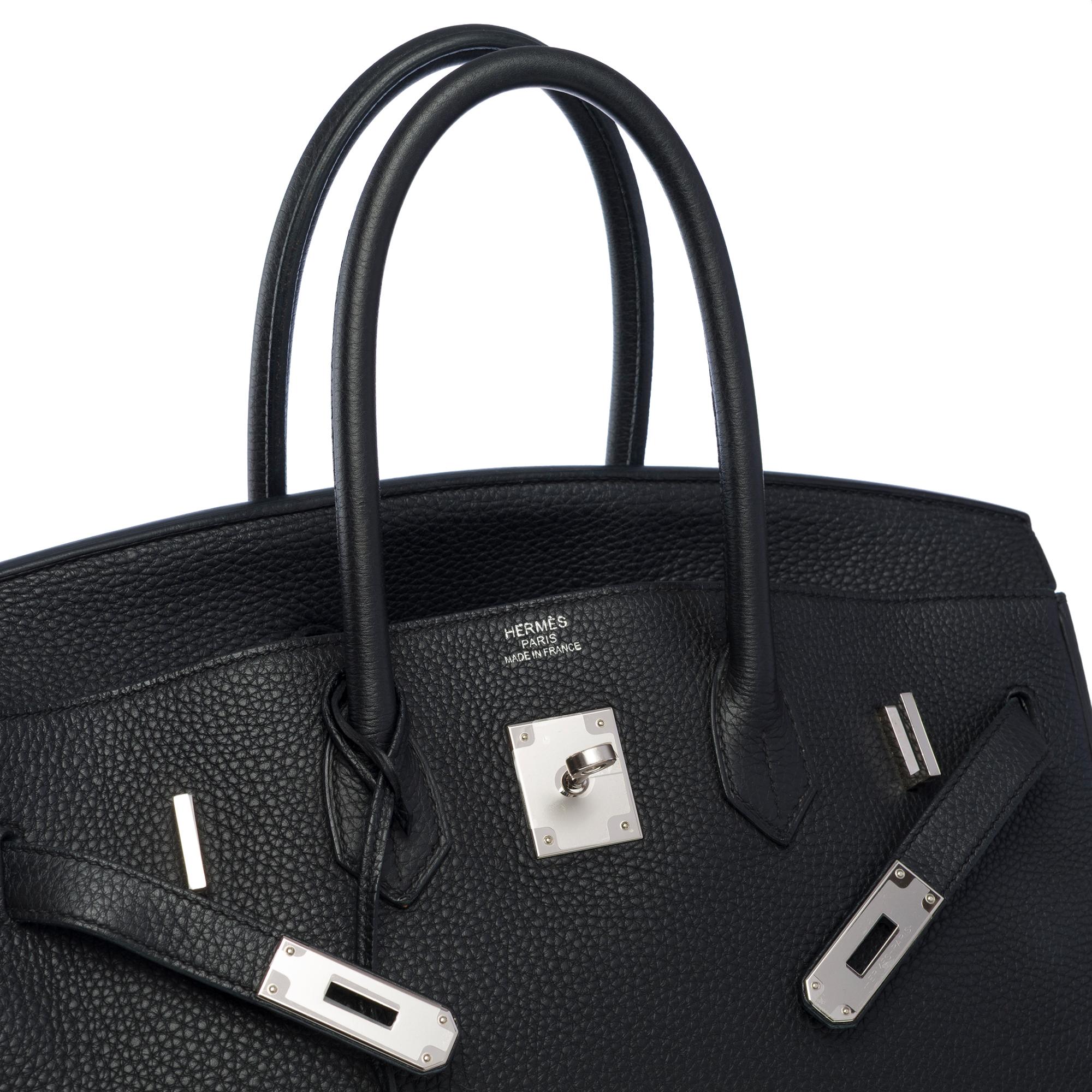 Stunning Hermes Birkin 35 handbag in Black Togo Calf leather, PHW 3