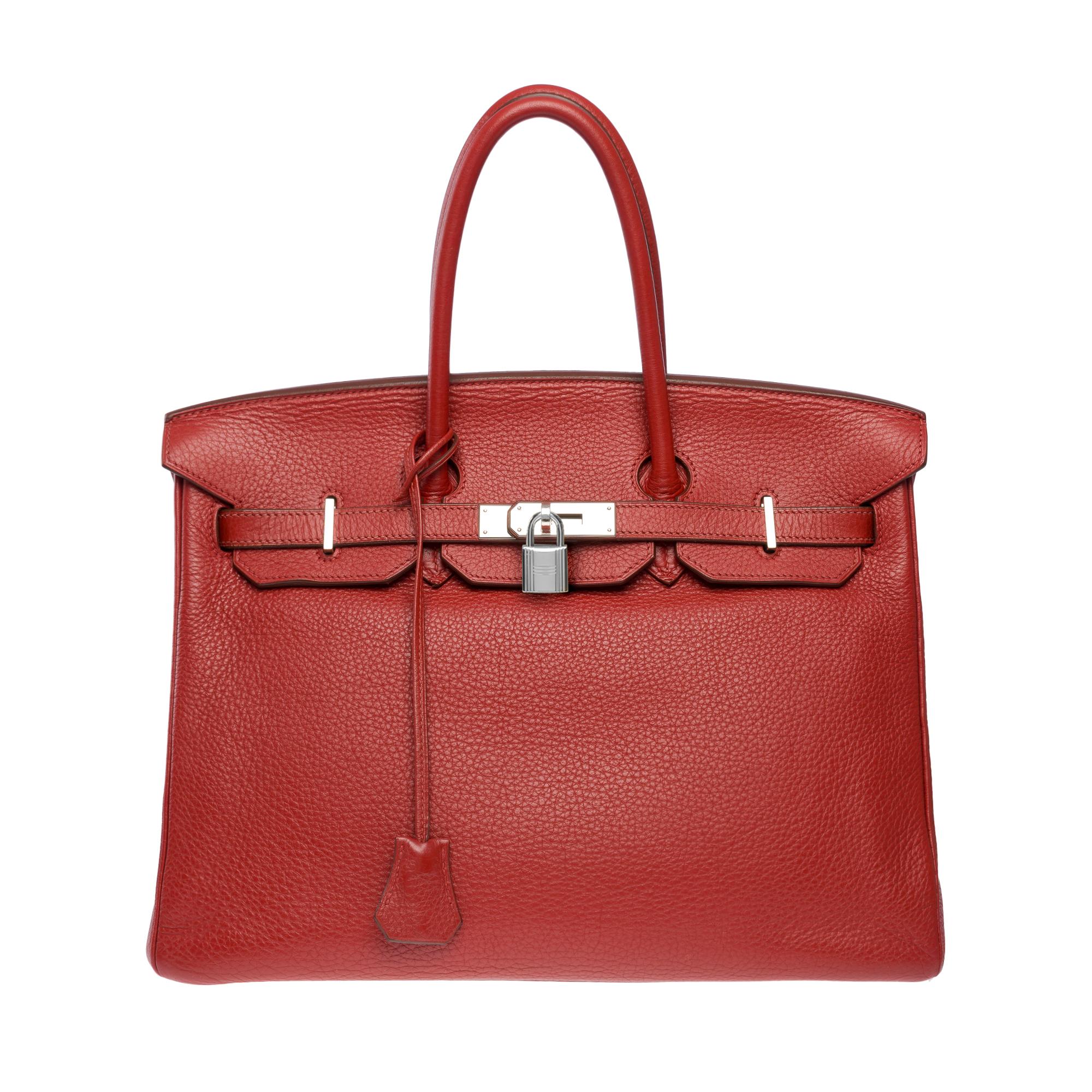 Women's or Men's Stunning Hermès Birkin 35 handbag in Sienne Togo leather, SHW For Sale