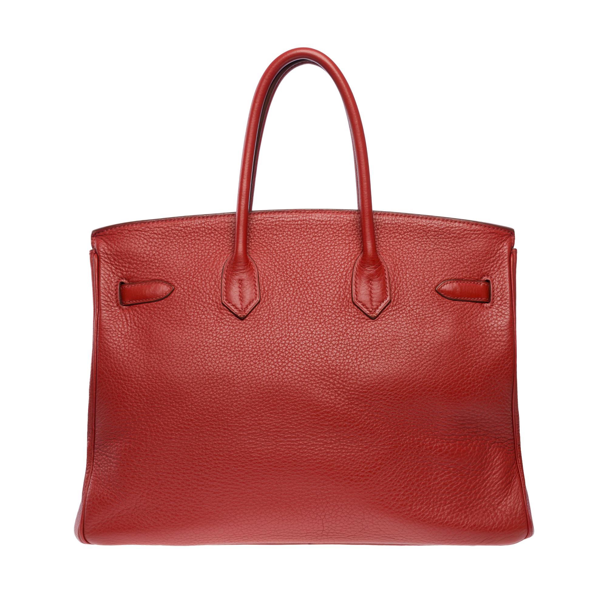 Stunning Hermès Birkin 35 handbag in Sienne Togo leather, SHW For Sale 1