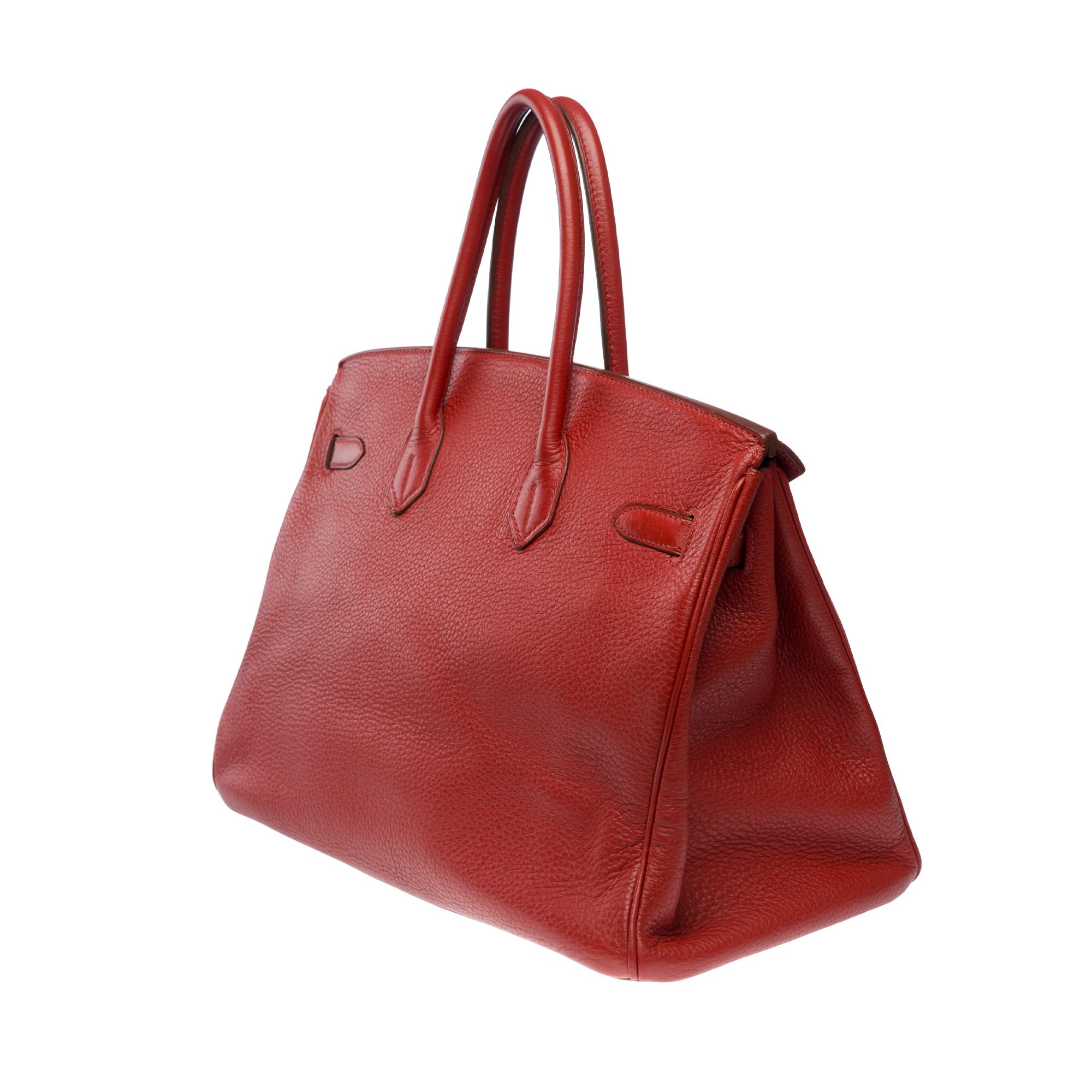 Stunning Hermès Birkin 35 handbag in Sienne Togo leather, SHW For Sale 3