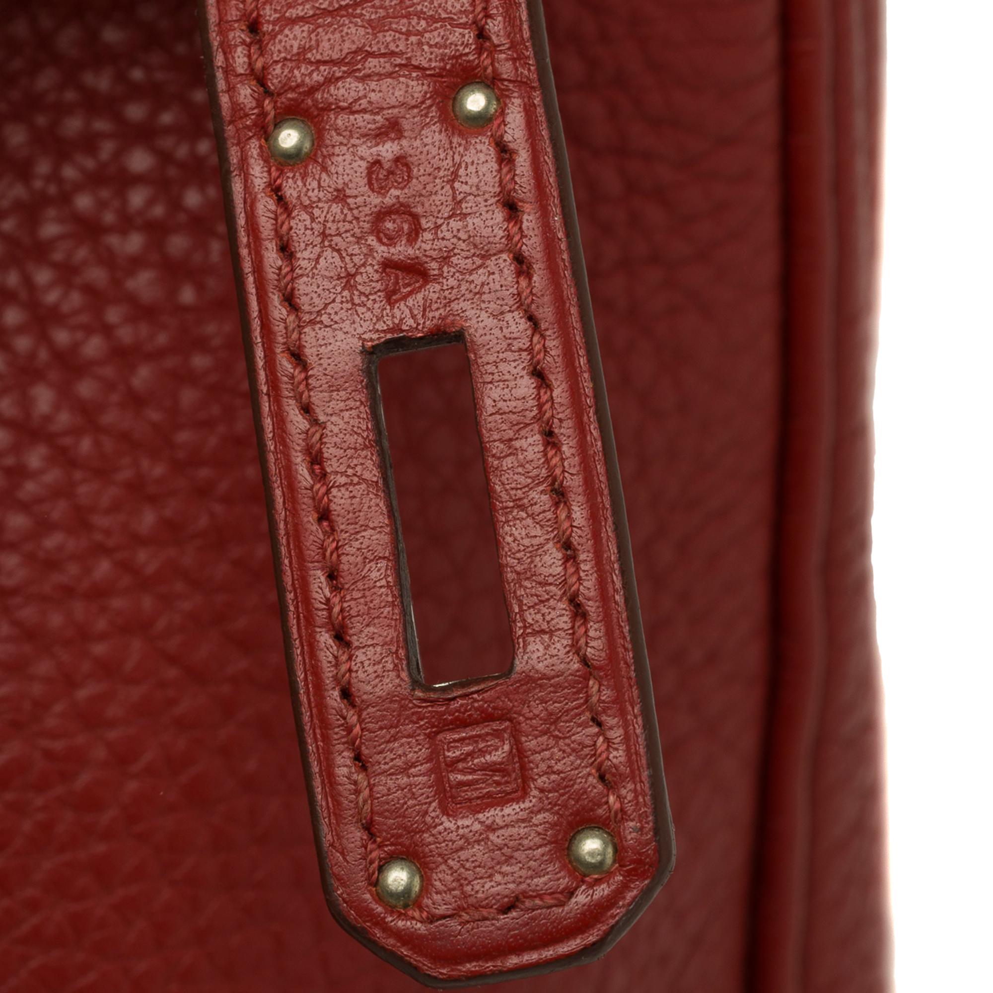 Stunning Hermès Birkin 35 handbag in Sienne Togo leather, SHW For Sale 5
