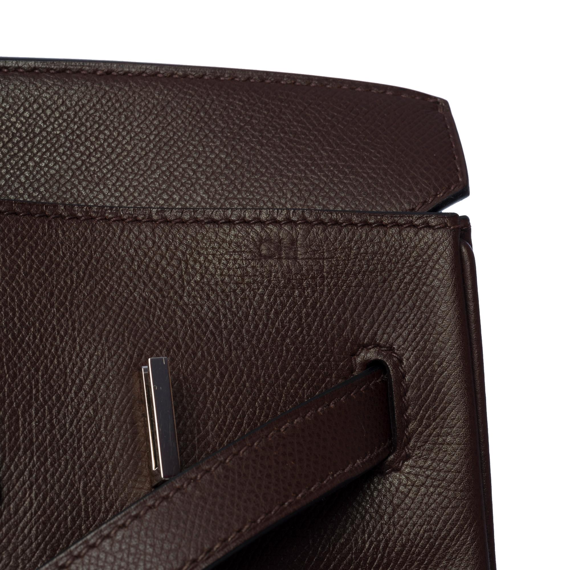 Stunning Hermès Birkin 35 handbag in Brown Epsom leather, SHW In Good Condition In Paris, IDF