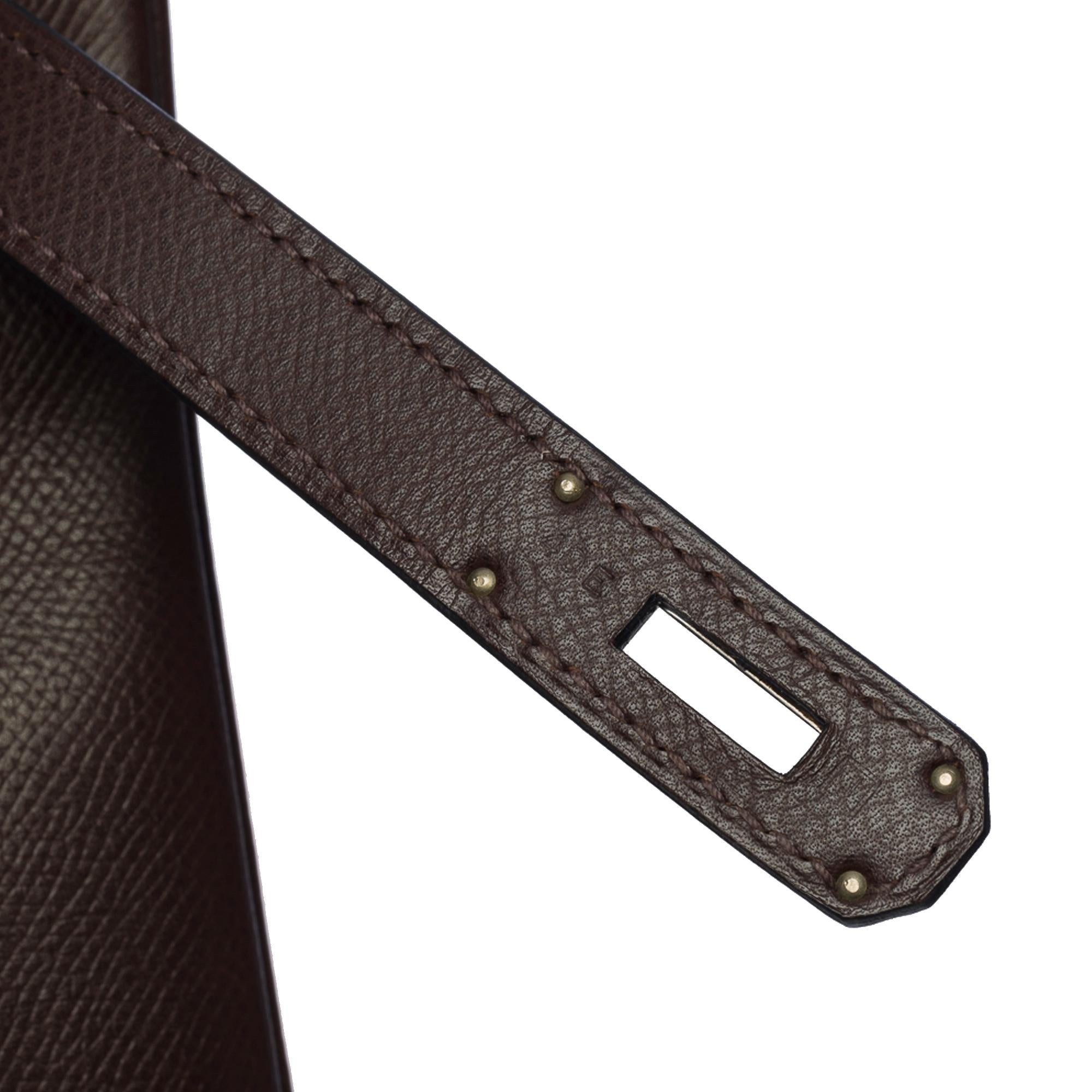 Women's or Men's Stunning Hermès Birkin 35 handbag in Brown Epsom leather, SHW