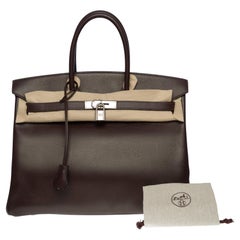 Stunning Hermès Birkin 35 handbag in Brown Epsom leather, SHW