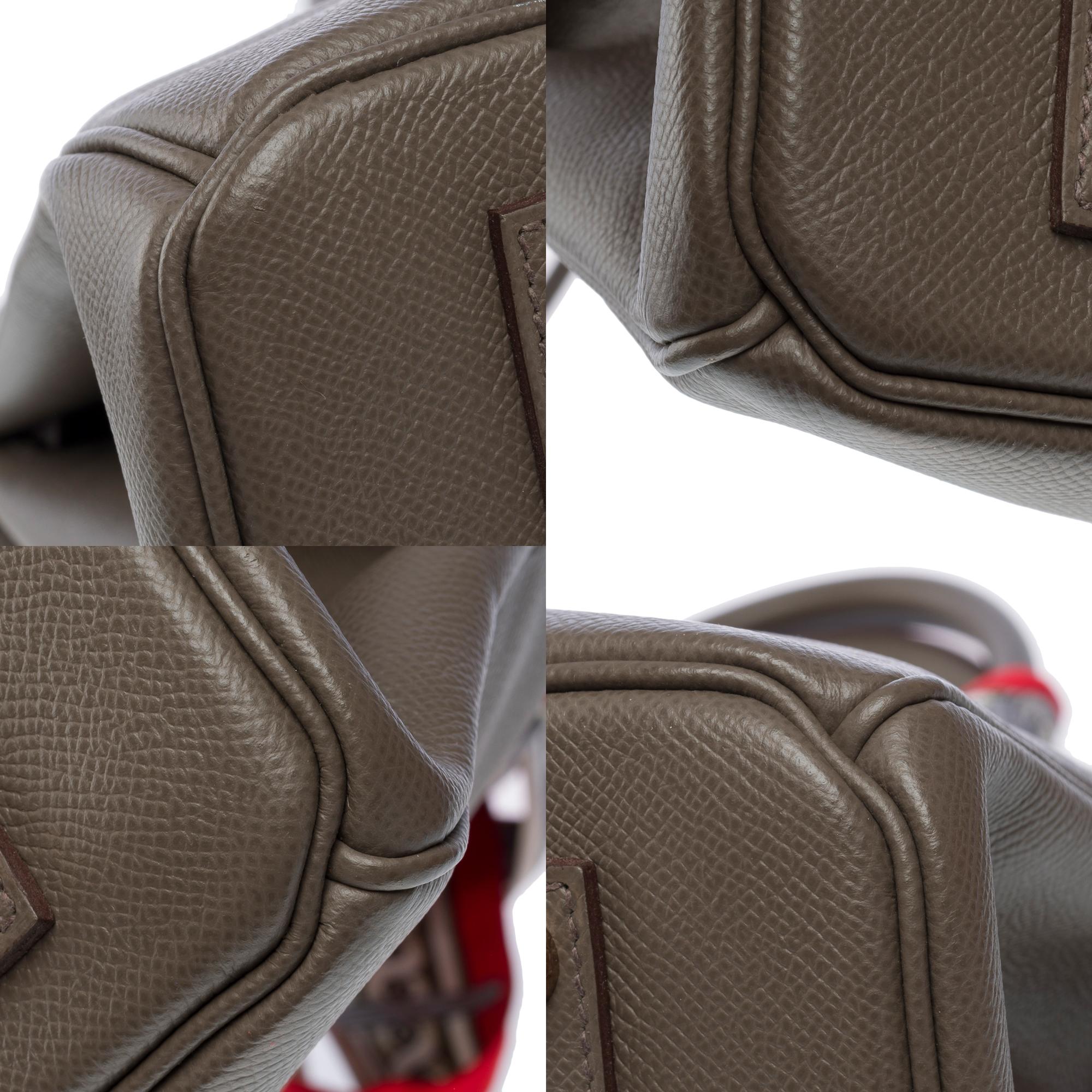 Stunning Hermès Birkin 35 handbag in etoupe Epsom leather, RGHW For Sale 9