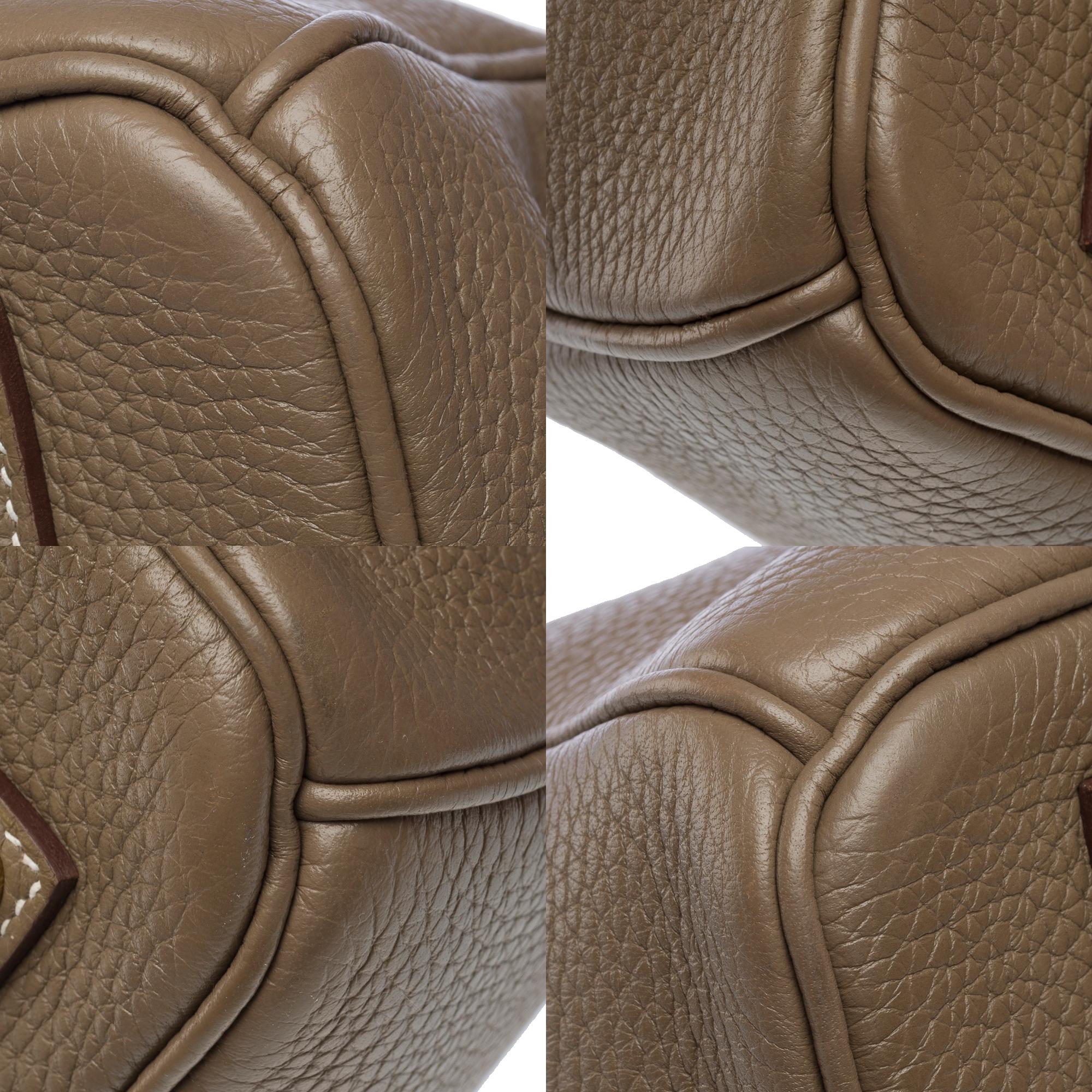 Stunning Hermès Birkin 35 handbag in Etoupe Togo leather, GHW 7