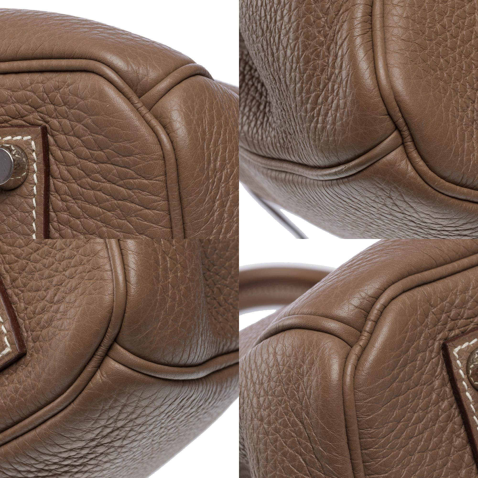 Stunning Hermès Birkin 35 handbag in etoupe Togo leather, SHW 9
