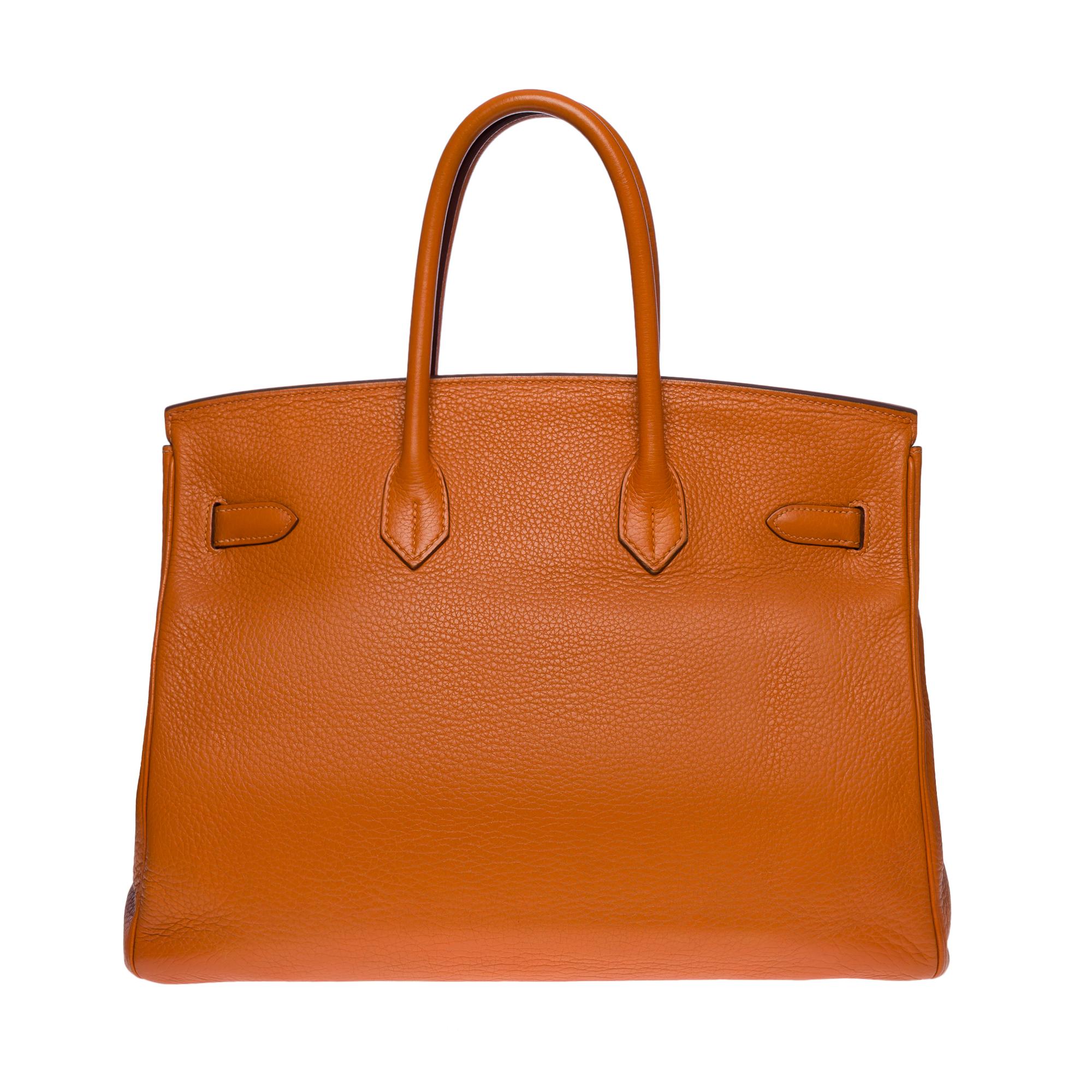 hermes birkin bag 35 togo orange women's handbag